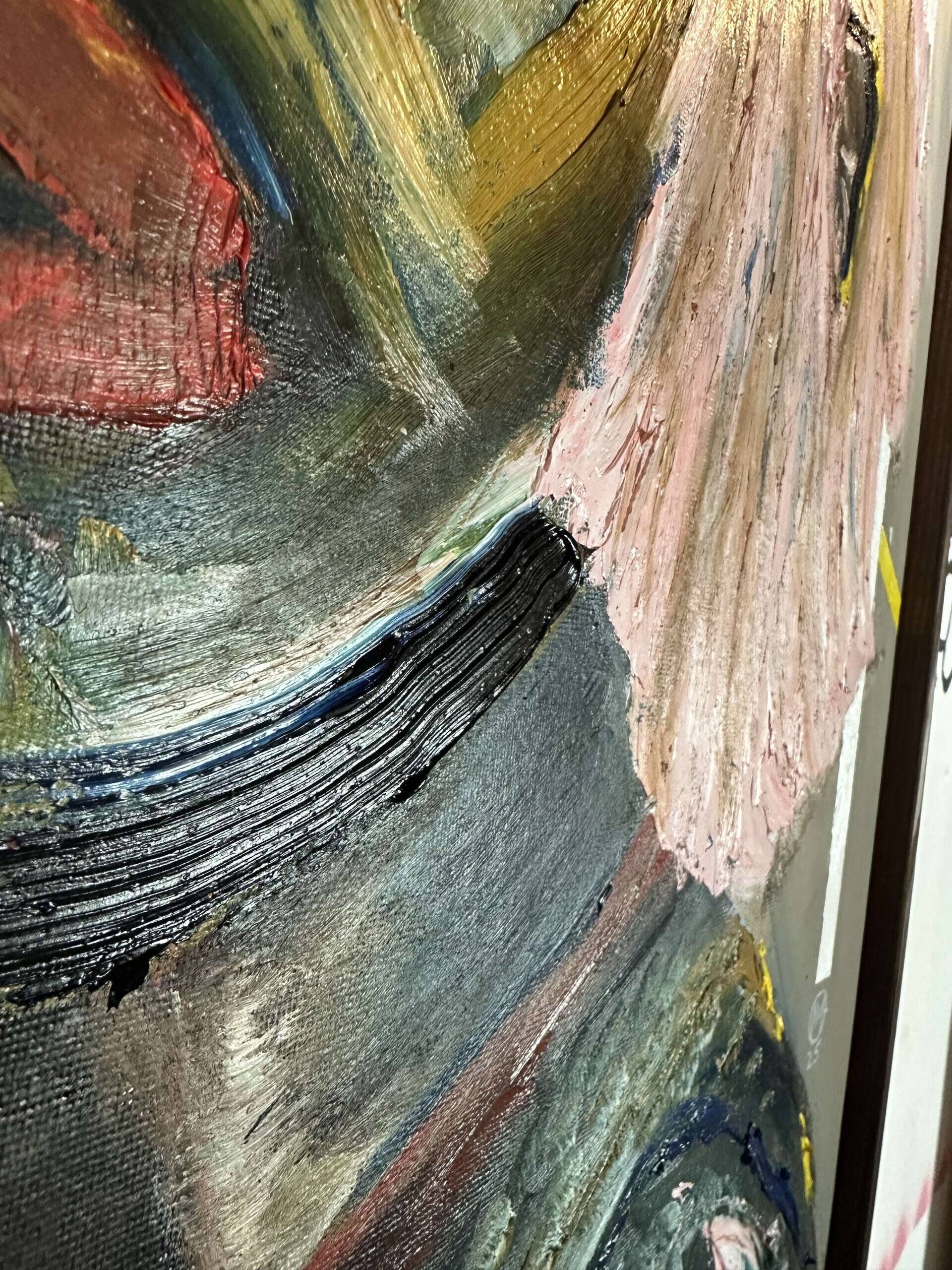 abstract portrait with white & yellow stripes - Martin Collmann 4