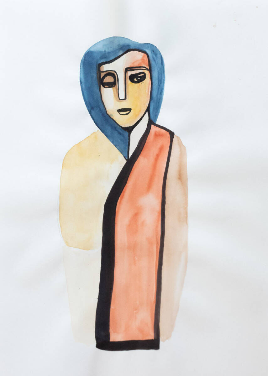 Frau in Farben 