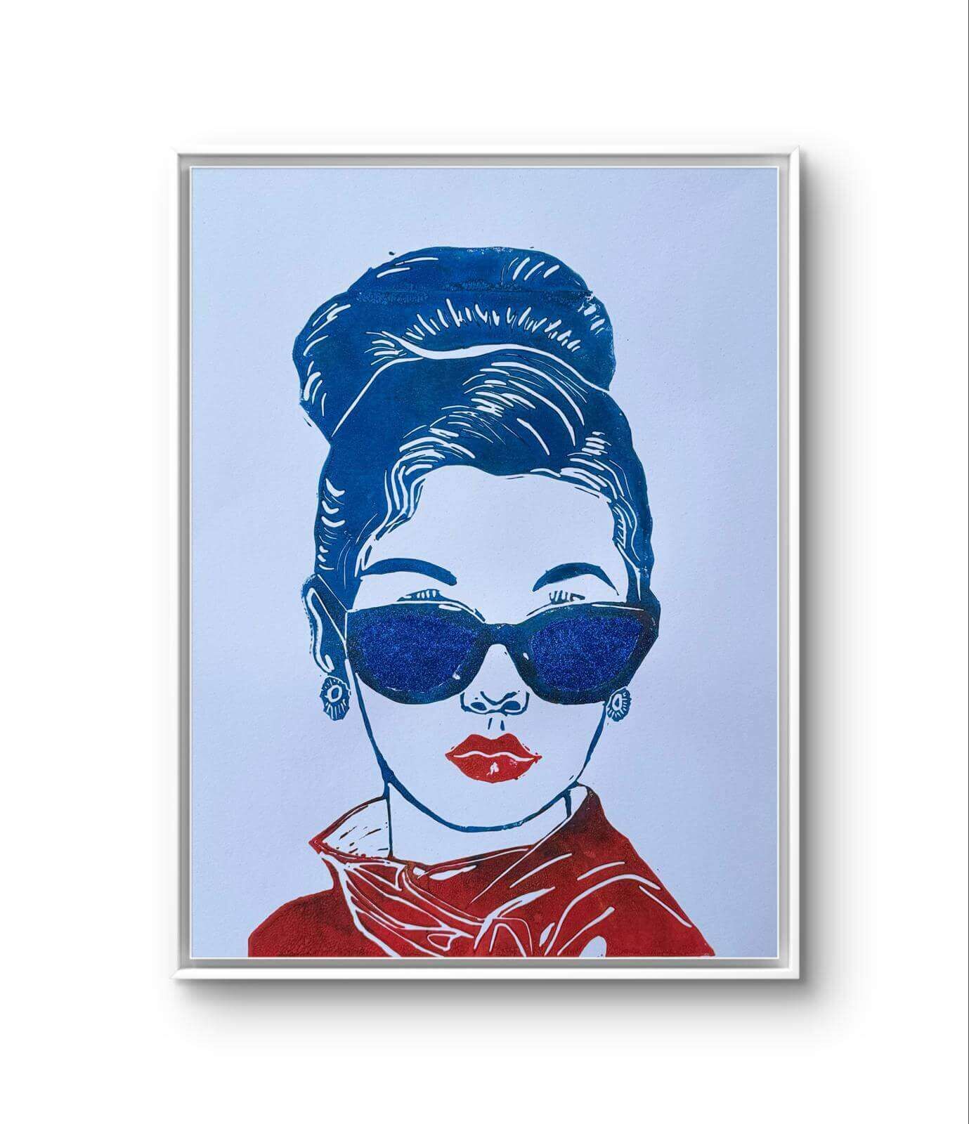  THE COOL GIRL 01 Linolschnitt - Sybille Stein 3