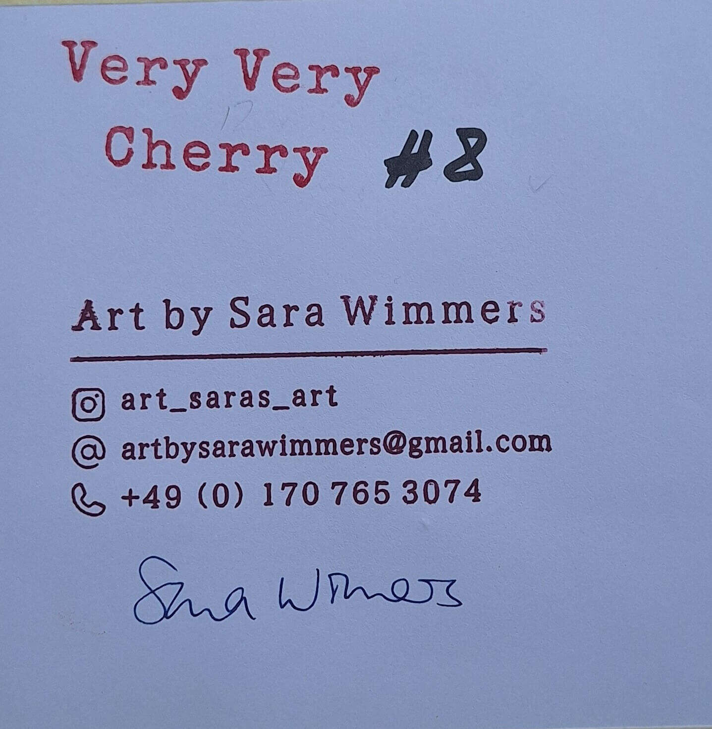 Very Very Cherry #8 - Sara Wimmers 1