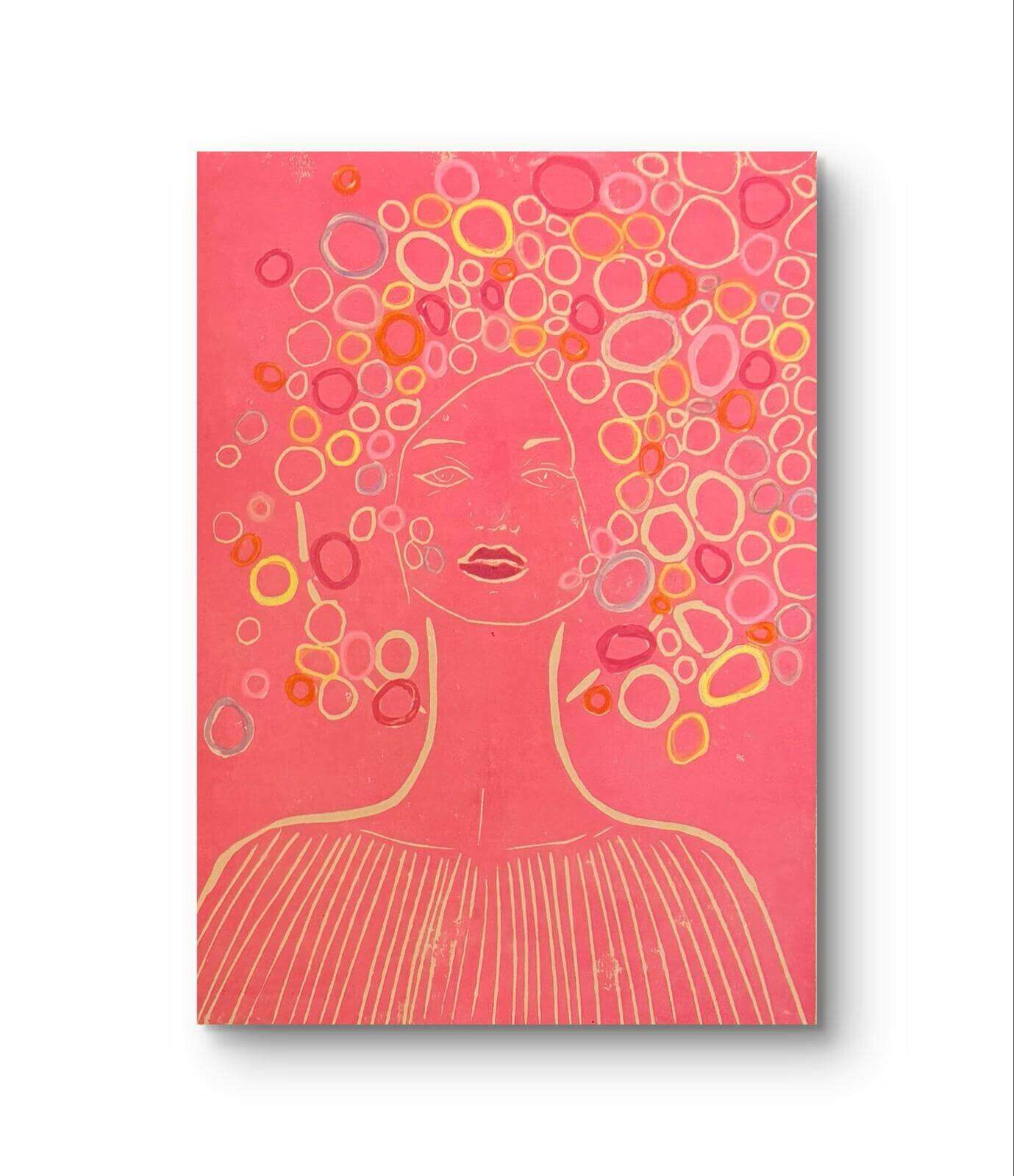 LILITH Pink Linolschnitt - Sybille Stein LILITH Pink Linolschnitt - Sybille Stein 2