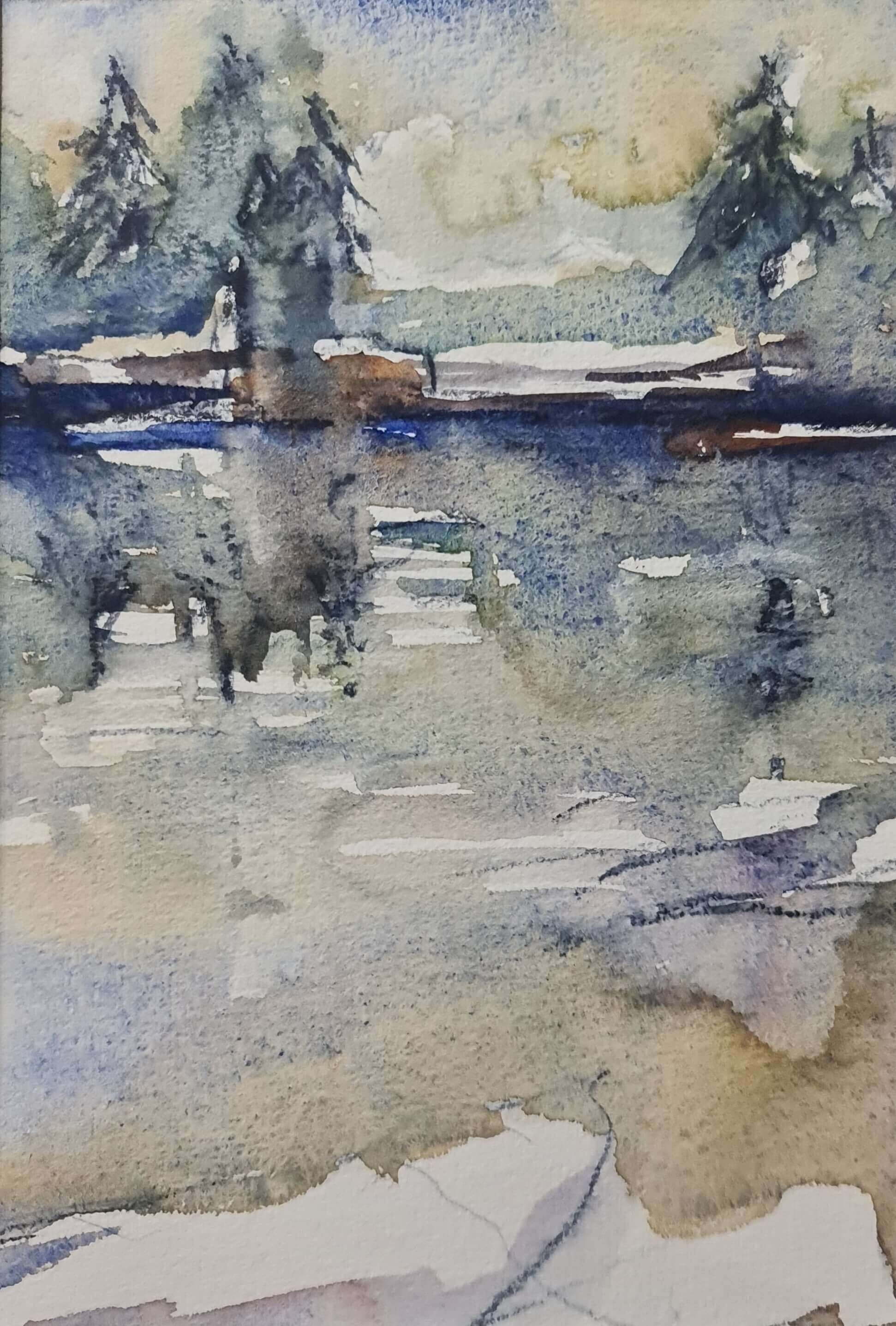 Aquarell am See 3 - Annegret Mainz 1