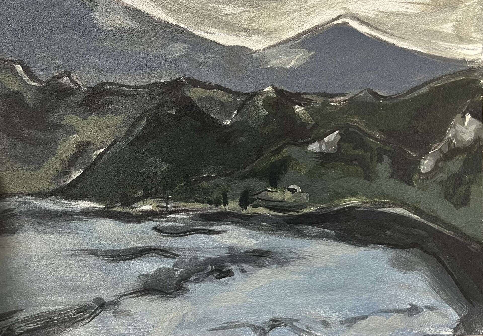 Berglandschaft bei Regen - Leon Tho Barwig 1