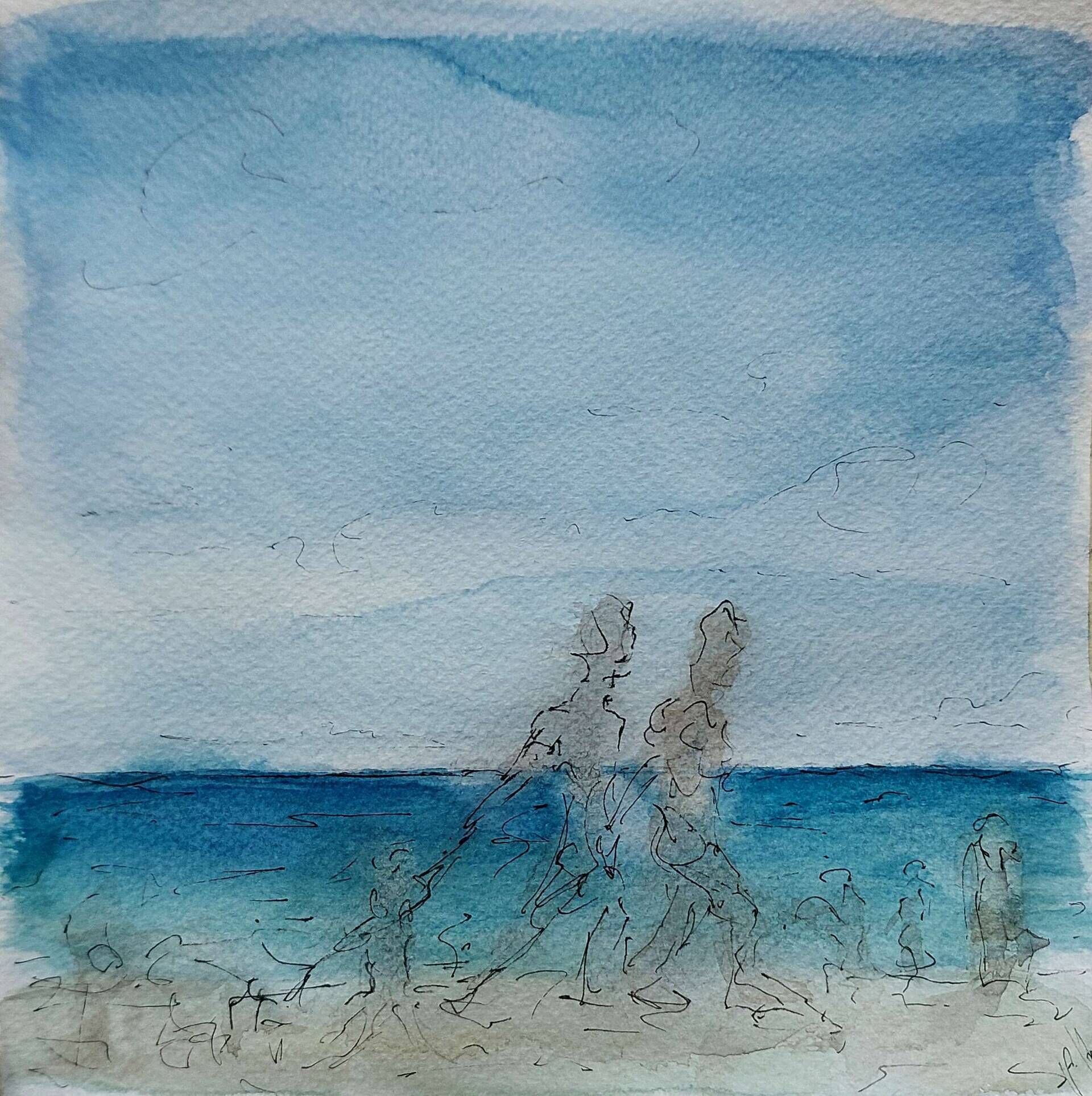 Menschen am Strand - Alexander Straub 1