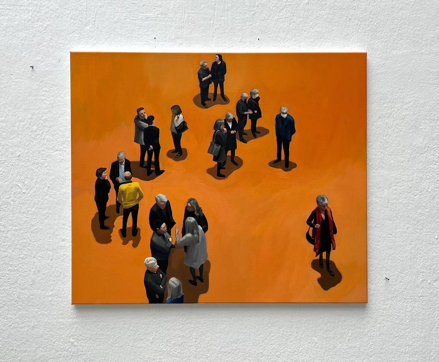 Menschenmenge-Serie Orange
