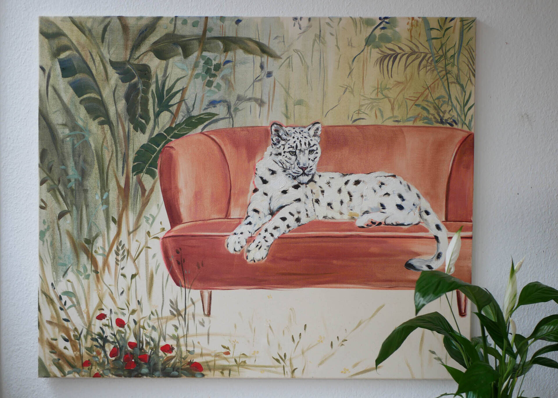 Leopard mit Erdbeeren  - Maria Leisner 1