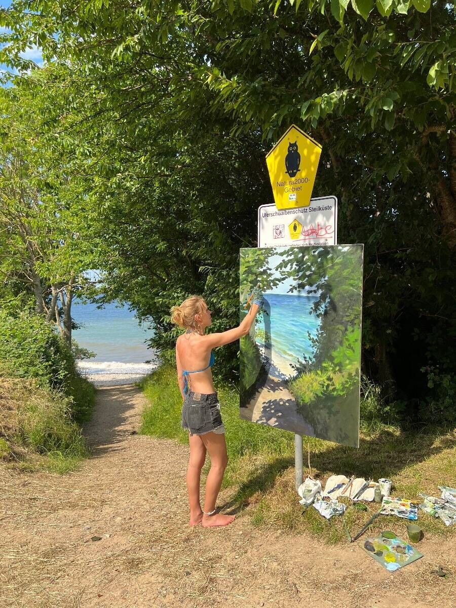 Blick zum Strand in Stohl