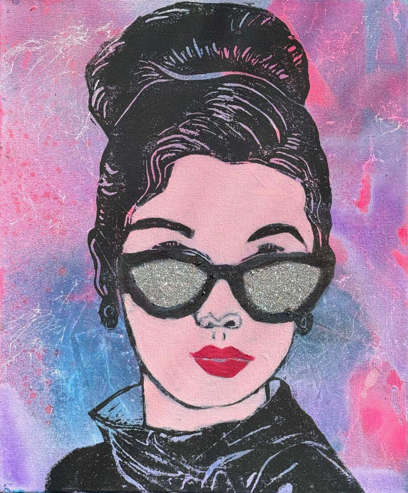 THE COOL COLOURGIRL 02 Linolschnitt - Sybille Stein 1