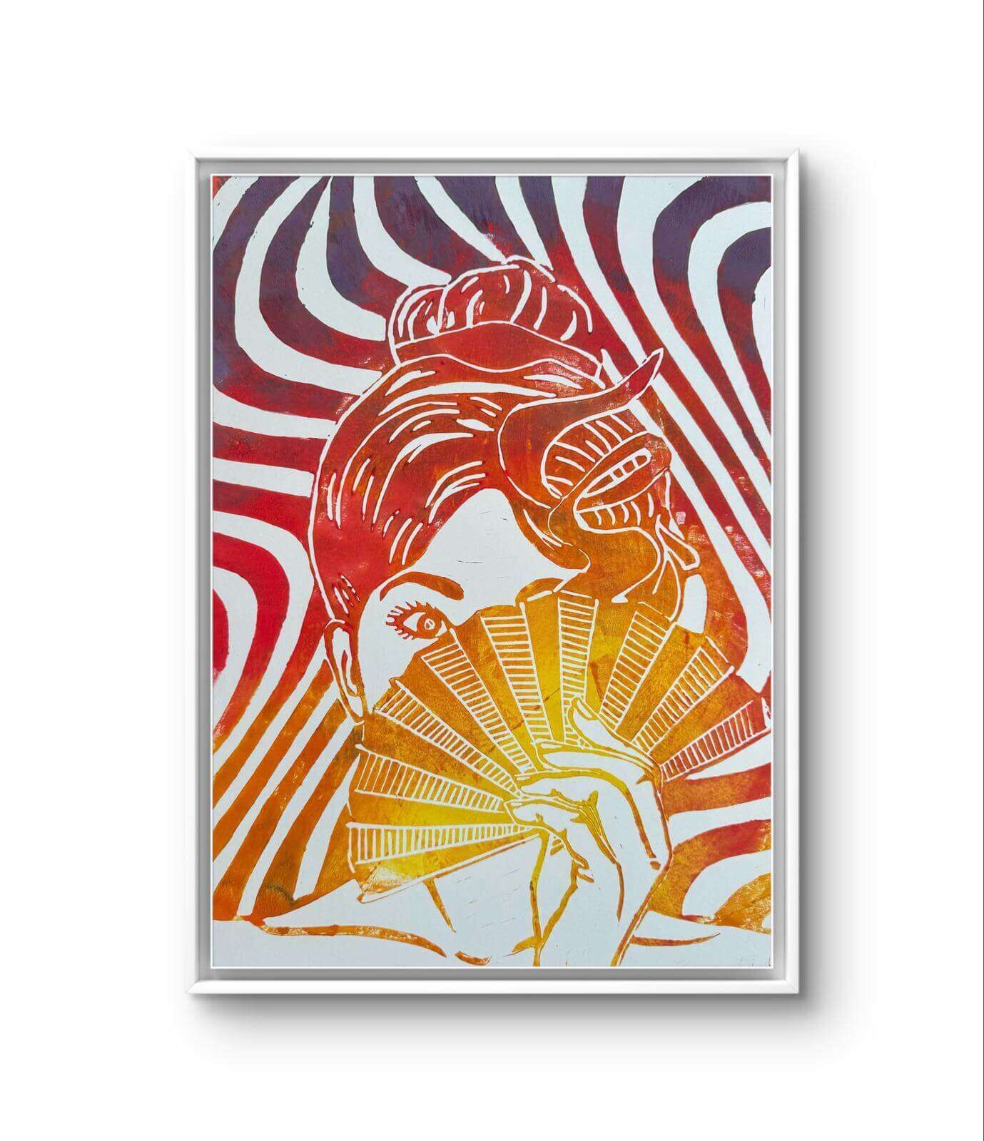 COLOURS OF LIVE IV Linolschnitt - Sybille Stein 3