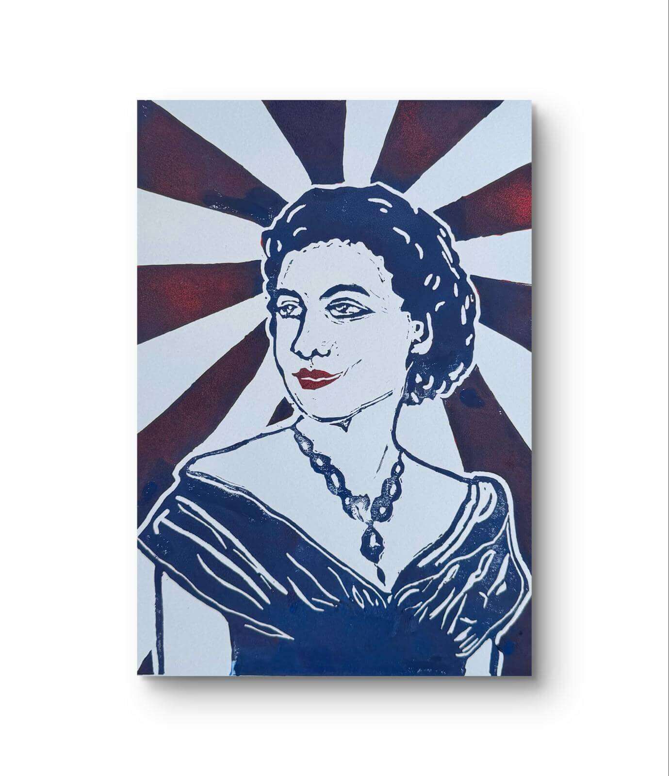 QUEENY I Linolschnitt - Sybille Stein 2