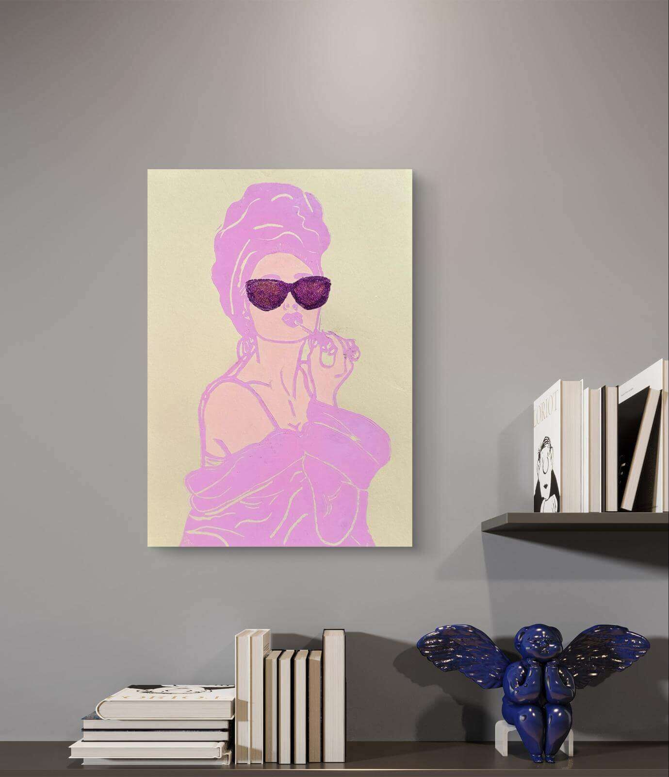 GLITZER GIRL 05 Linolschnitt - Sybille Stein 3