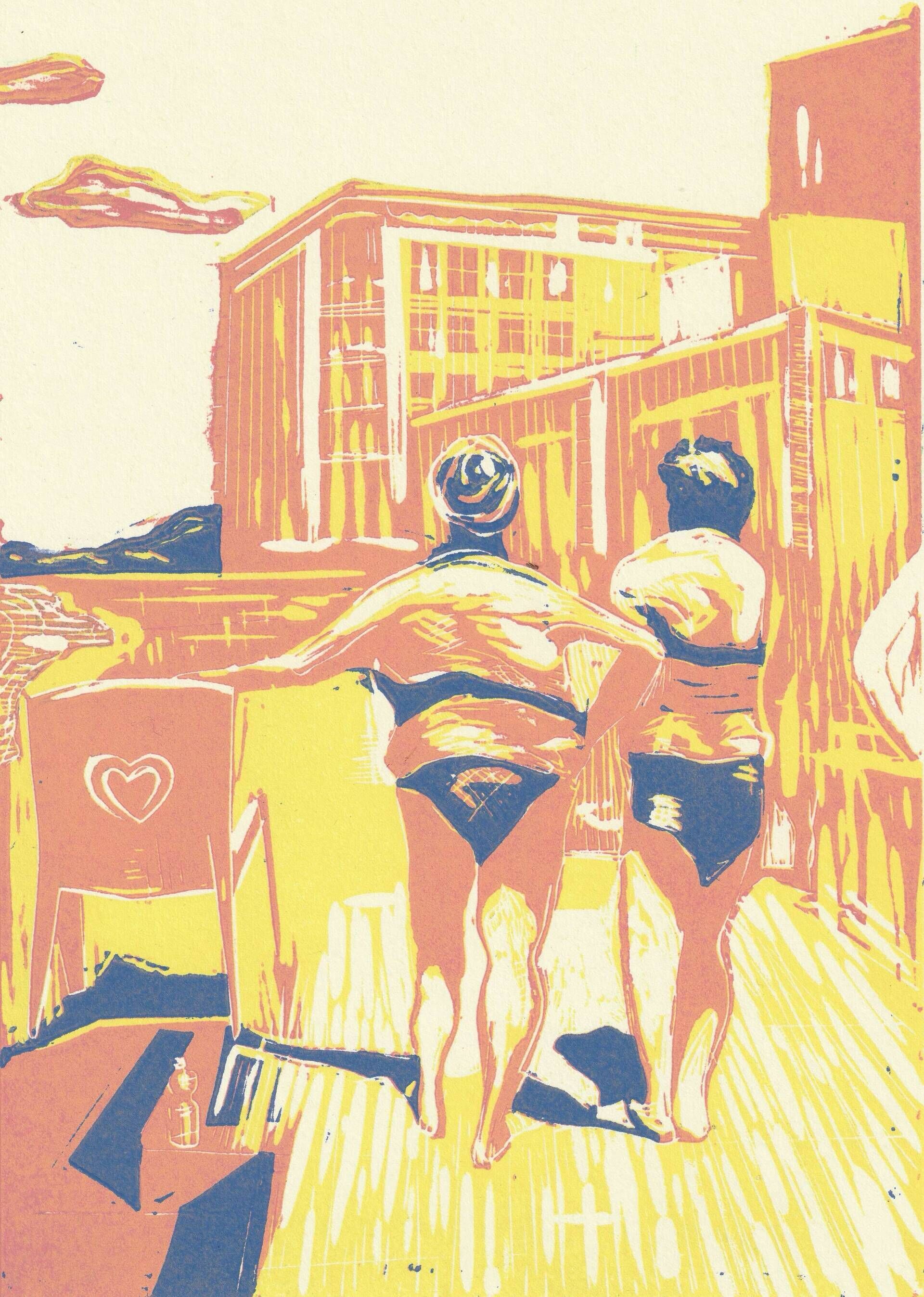 Badende  - Julius Fischer 1