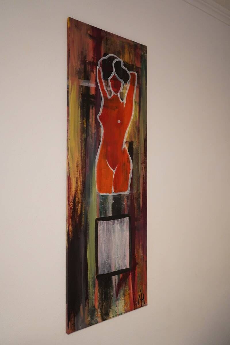 "Frau in orange"