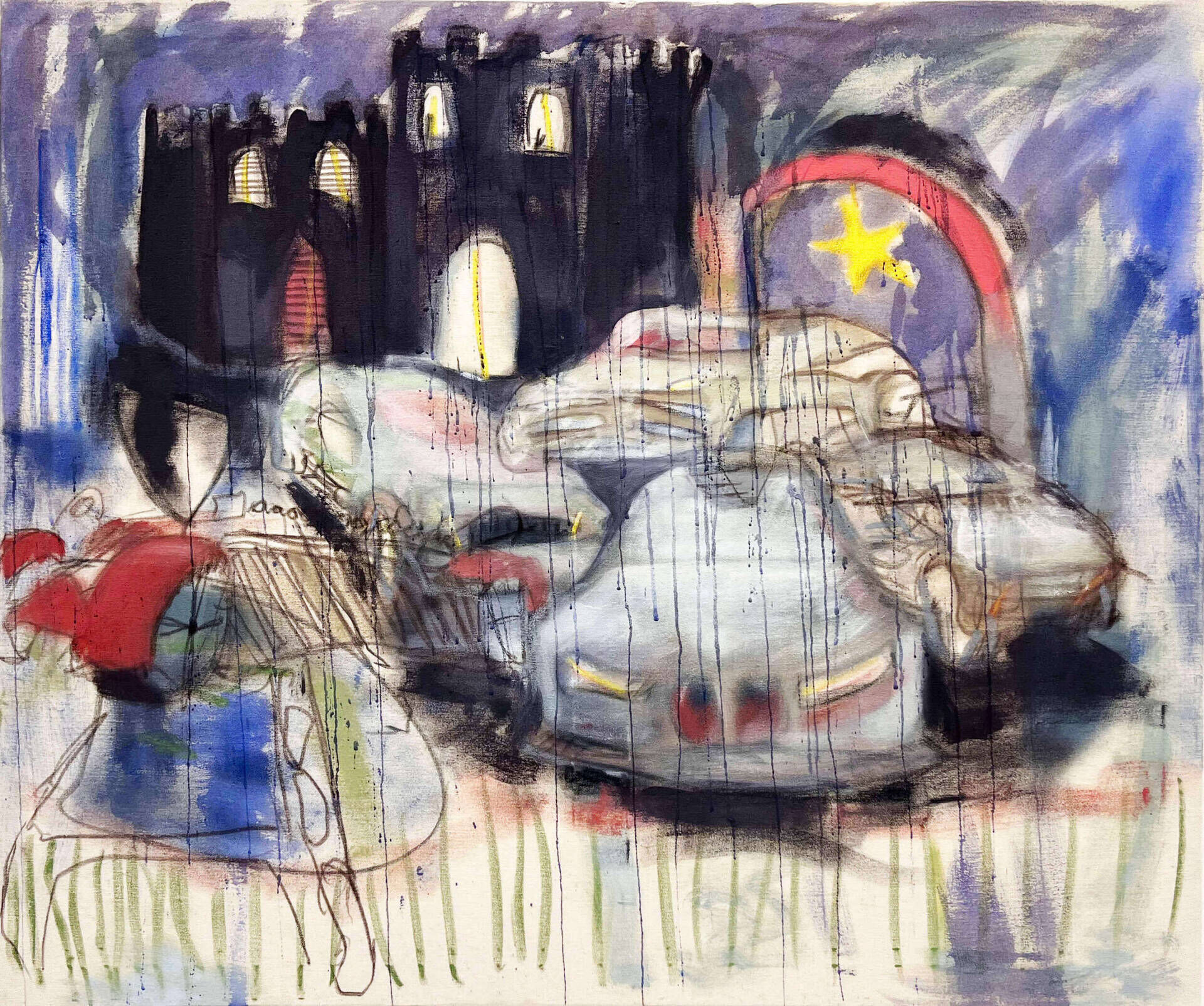 Abends vor der Burgeinfahrt - Emilia Clio 1