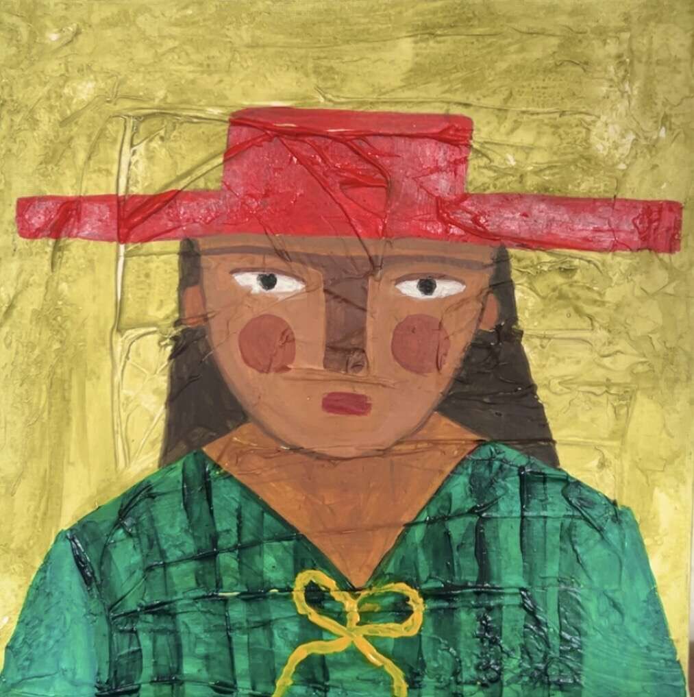 Frau mit rotem Hut  - Ana Carmona Hernandez 1