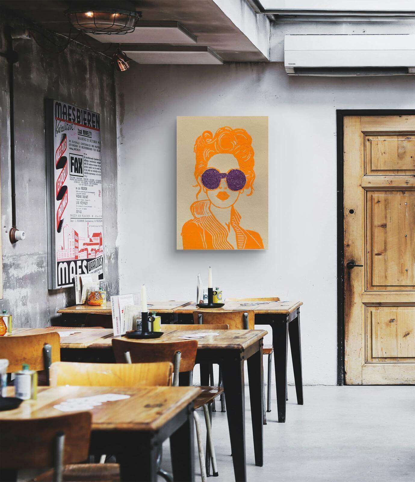 SOMMERGIRL VI Linoldruck - Sybille Stein 9