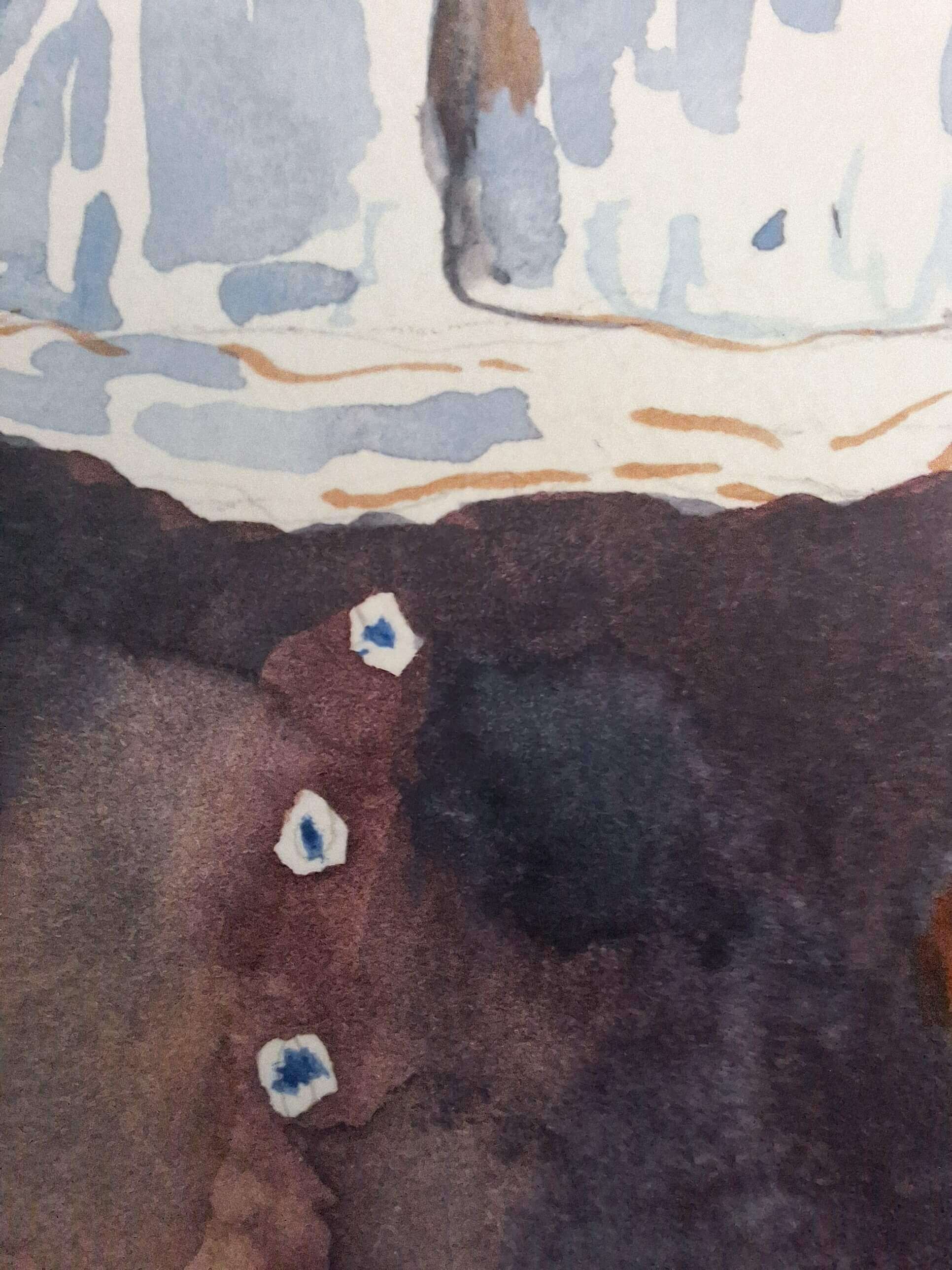Frau in Mieder (Aquarell) - Sara Wimmers 1