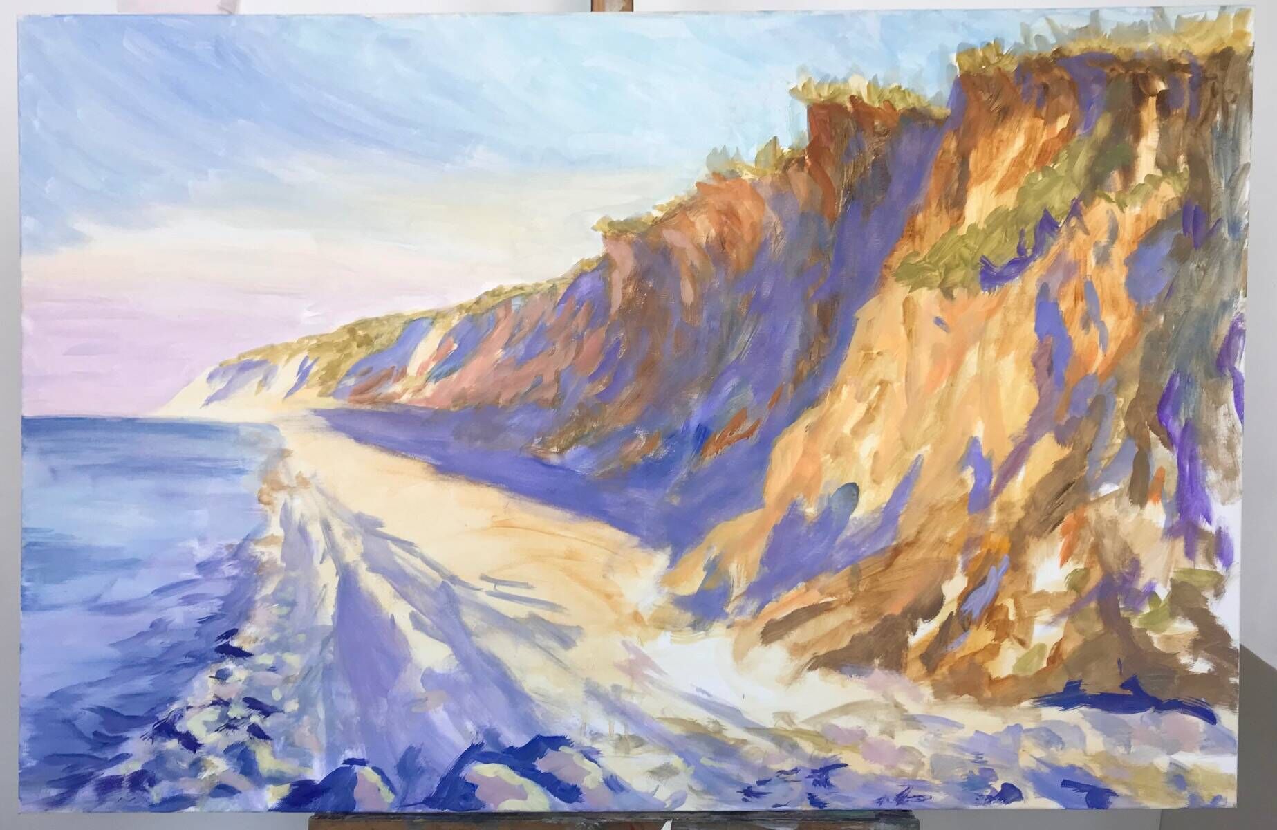 Steilküste Stohl im Abendlicht