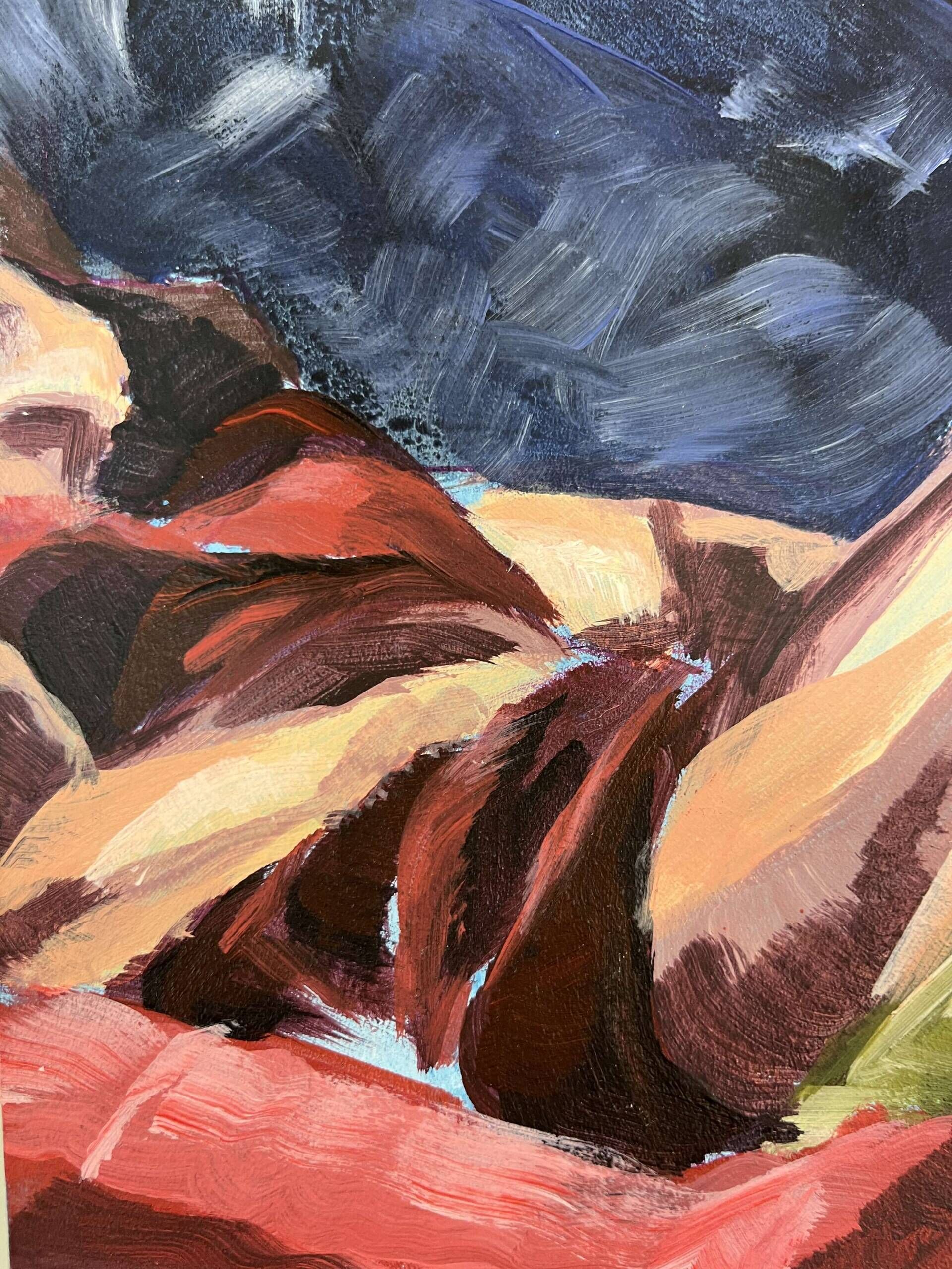 Frau auf roter Couch - Leon Tho Barwig 1