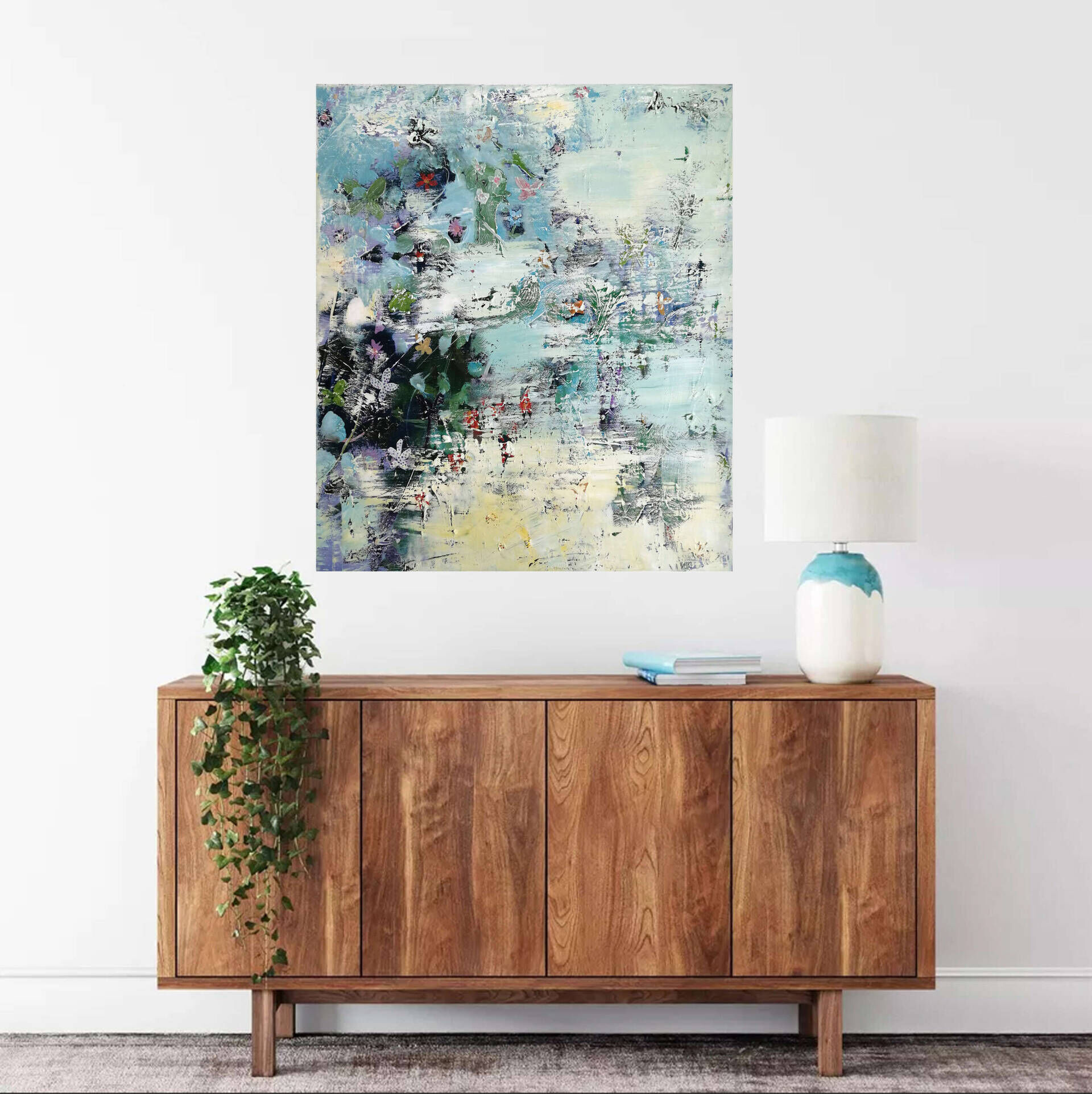 Abstraktes Bild mit Blumen - Christian Herzig 2