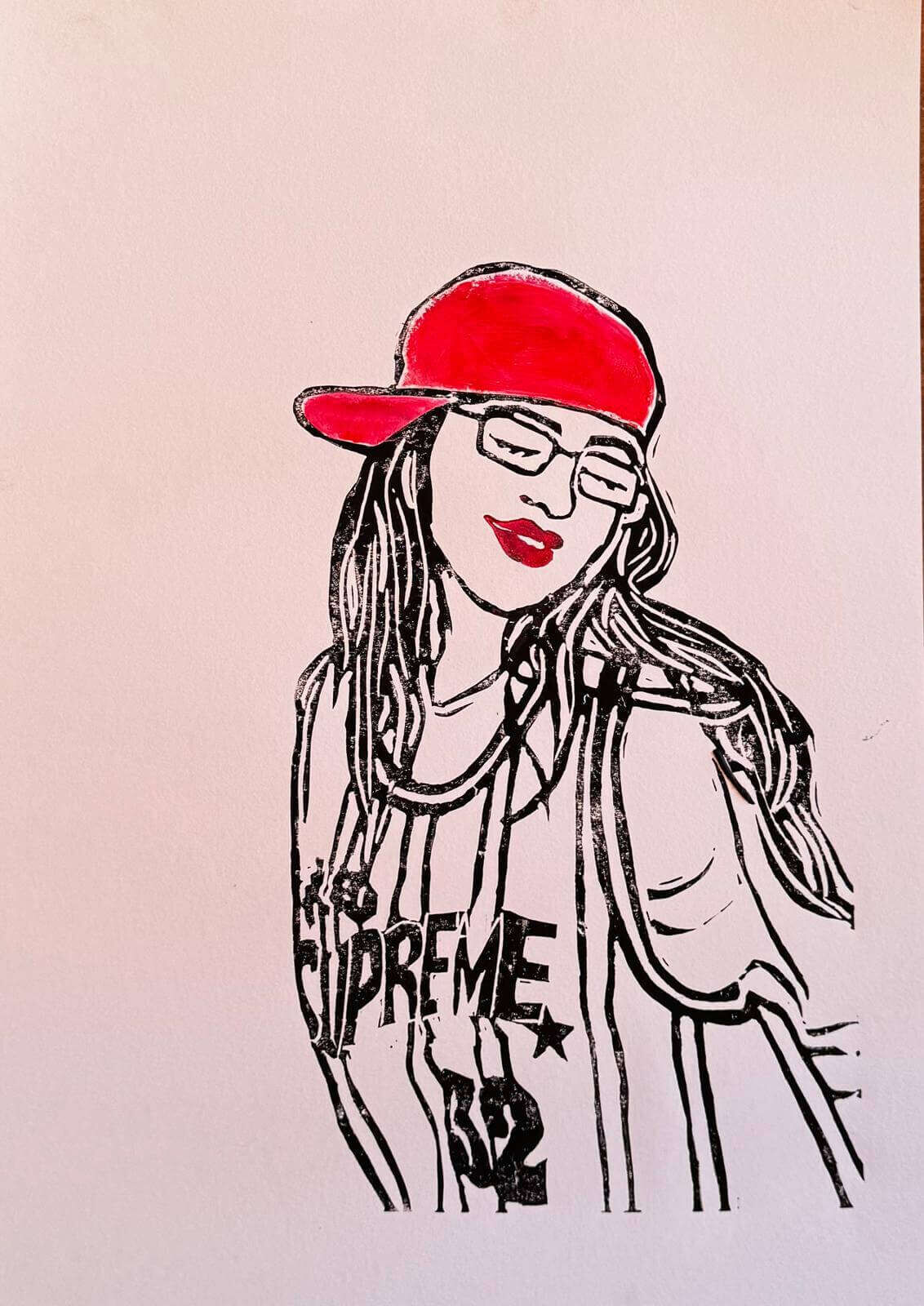 BILLY I LInolschnitt - Sybille Stein 2