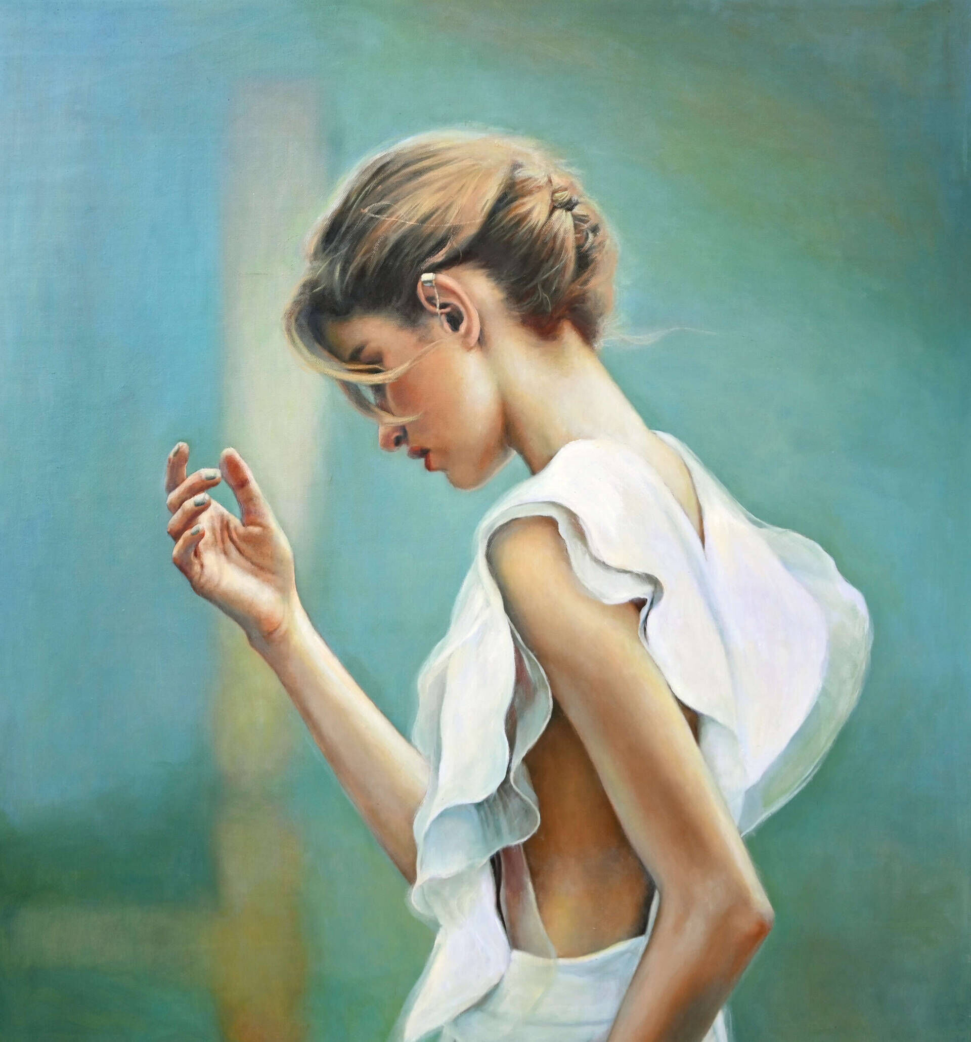 Frau in weißem Kleid - Christian Herzig 1