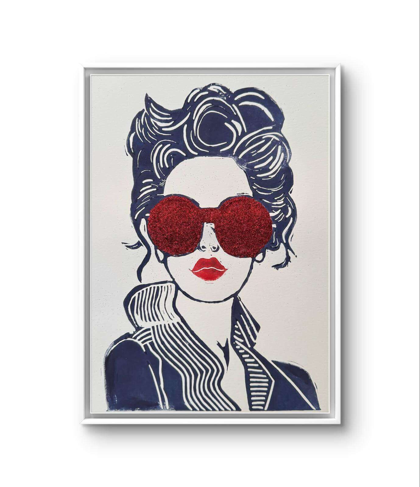 SOMMERGIRL III Linoldruck - Sybille Stein 6