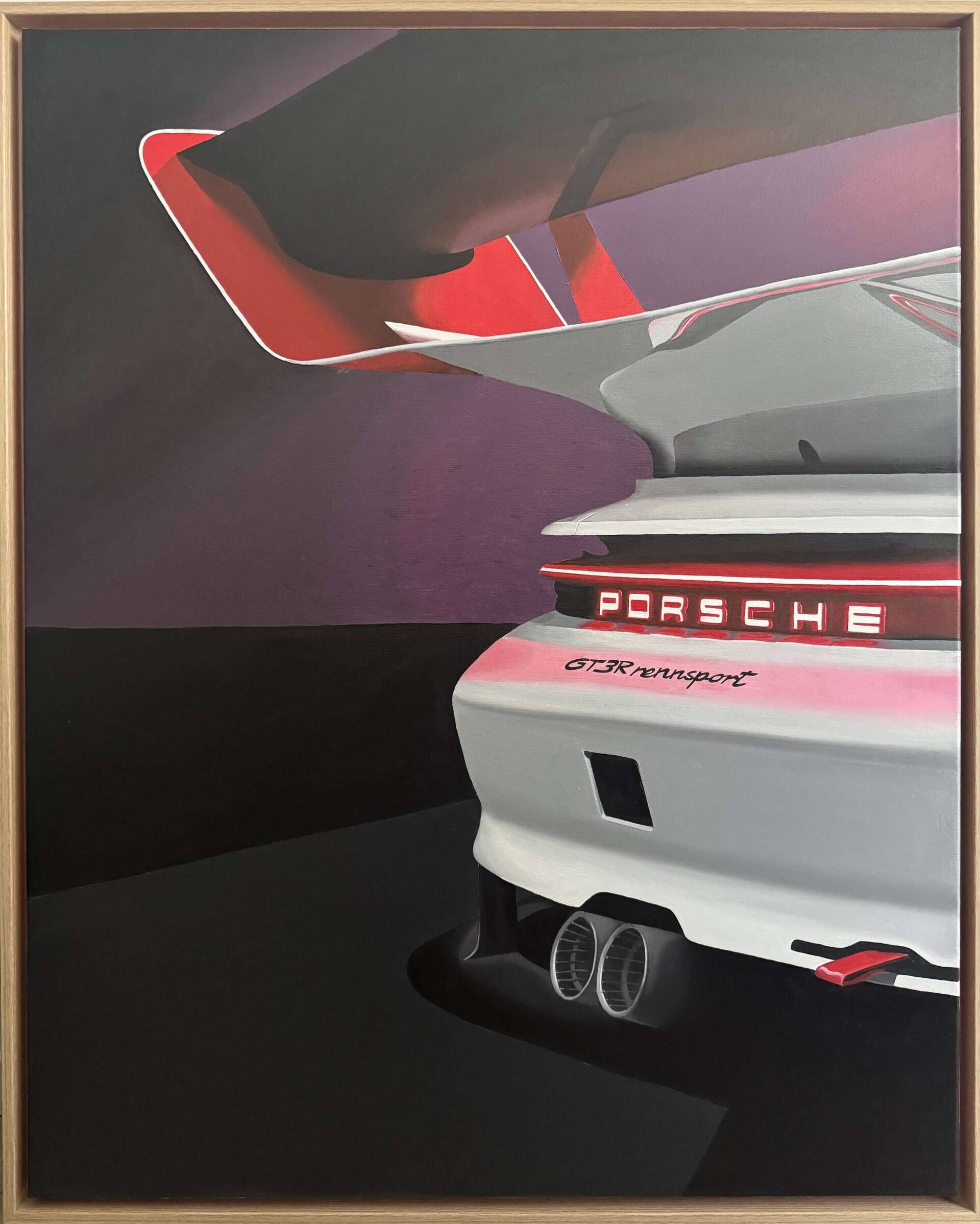 Porsche GT3R Rennsport Ölgemälde  - Julia Oleinicenko 1