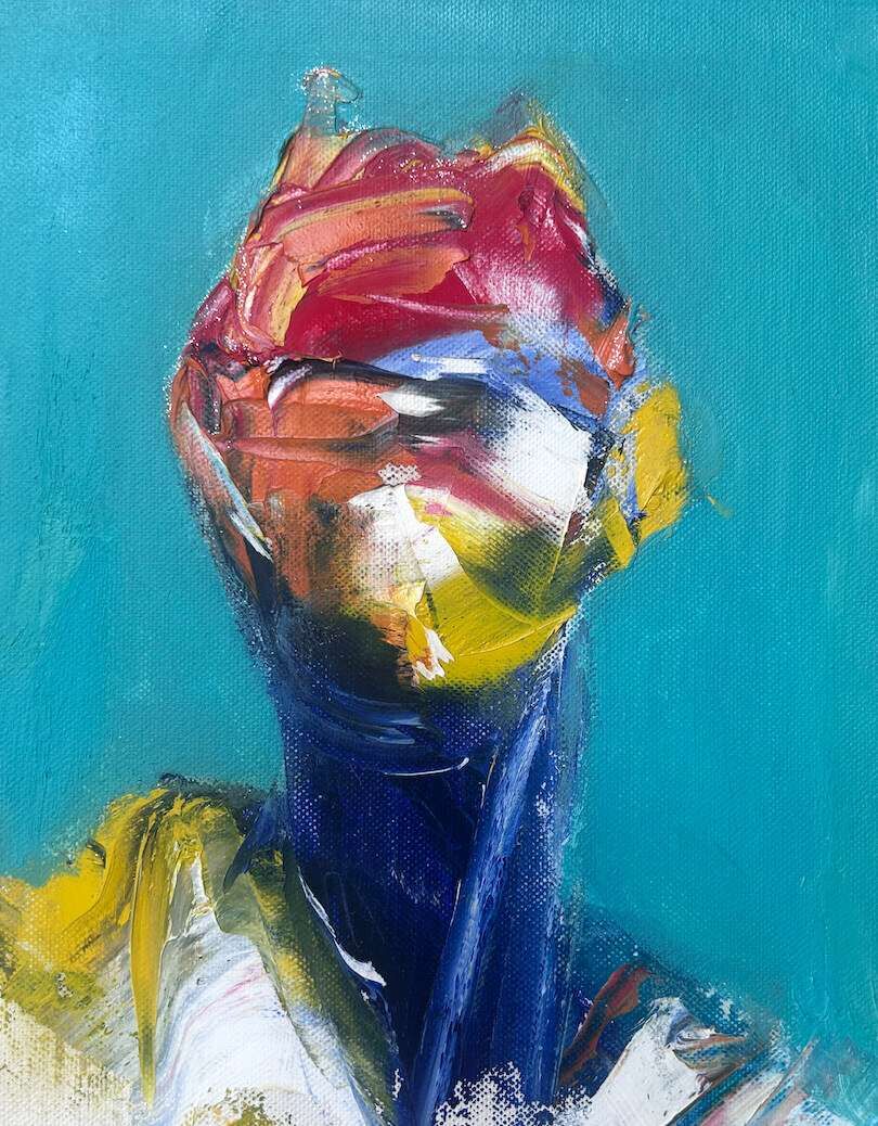 Portrait Studie Pastel Blau  - Leonel Perez 1