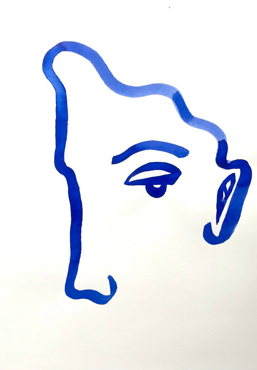 la femme bleue