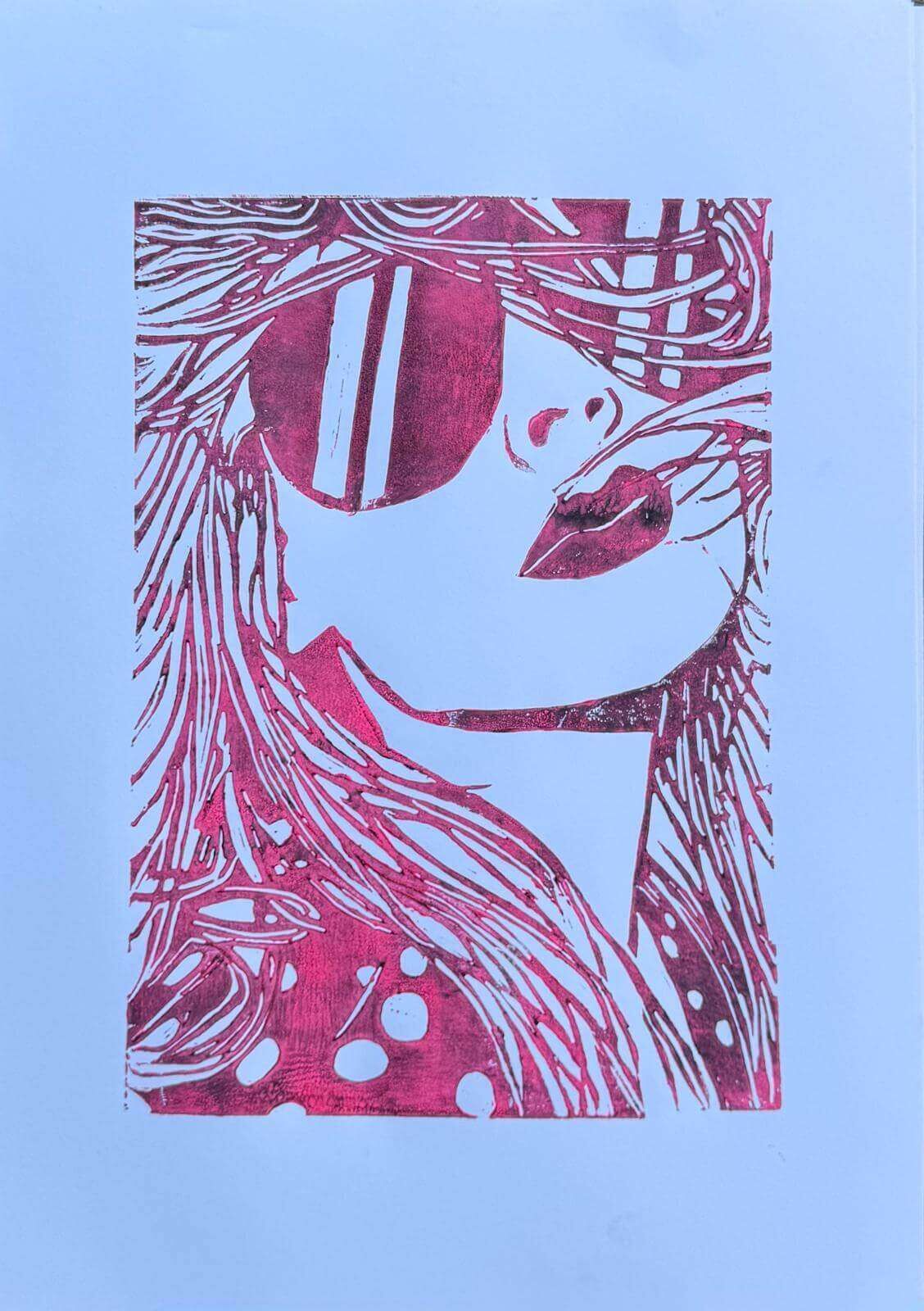 CATHY No. 02 Linolschnitt - Sybille Stein 1