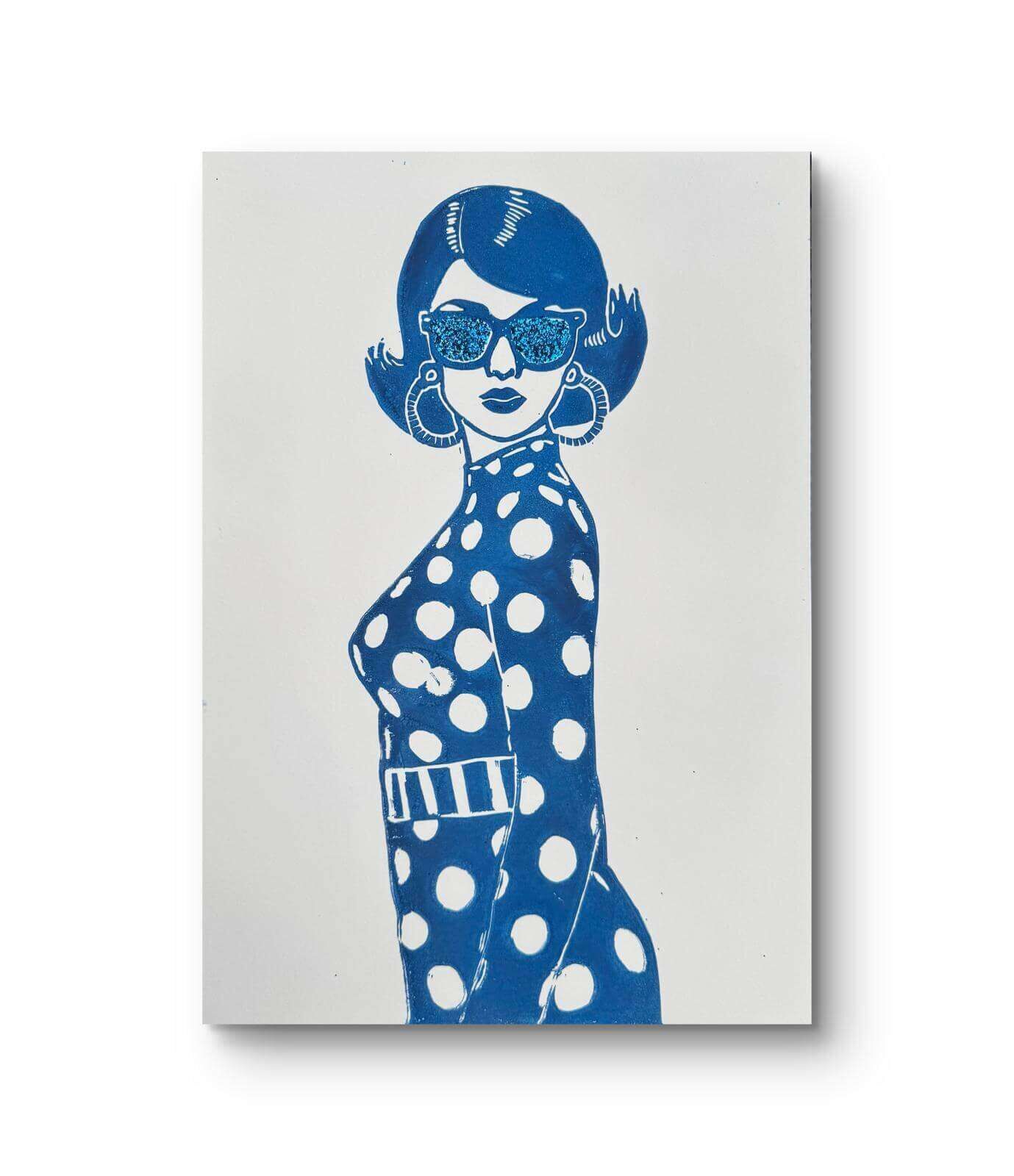 PALMAGIRL No. 2 - I LINOLSCHNITT - Sybille Stein 1