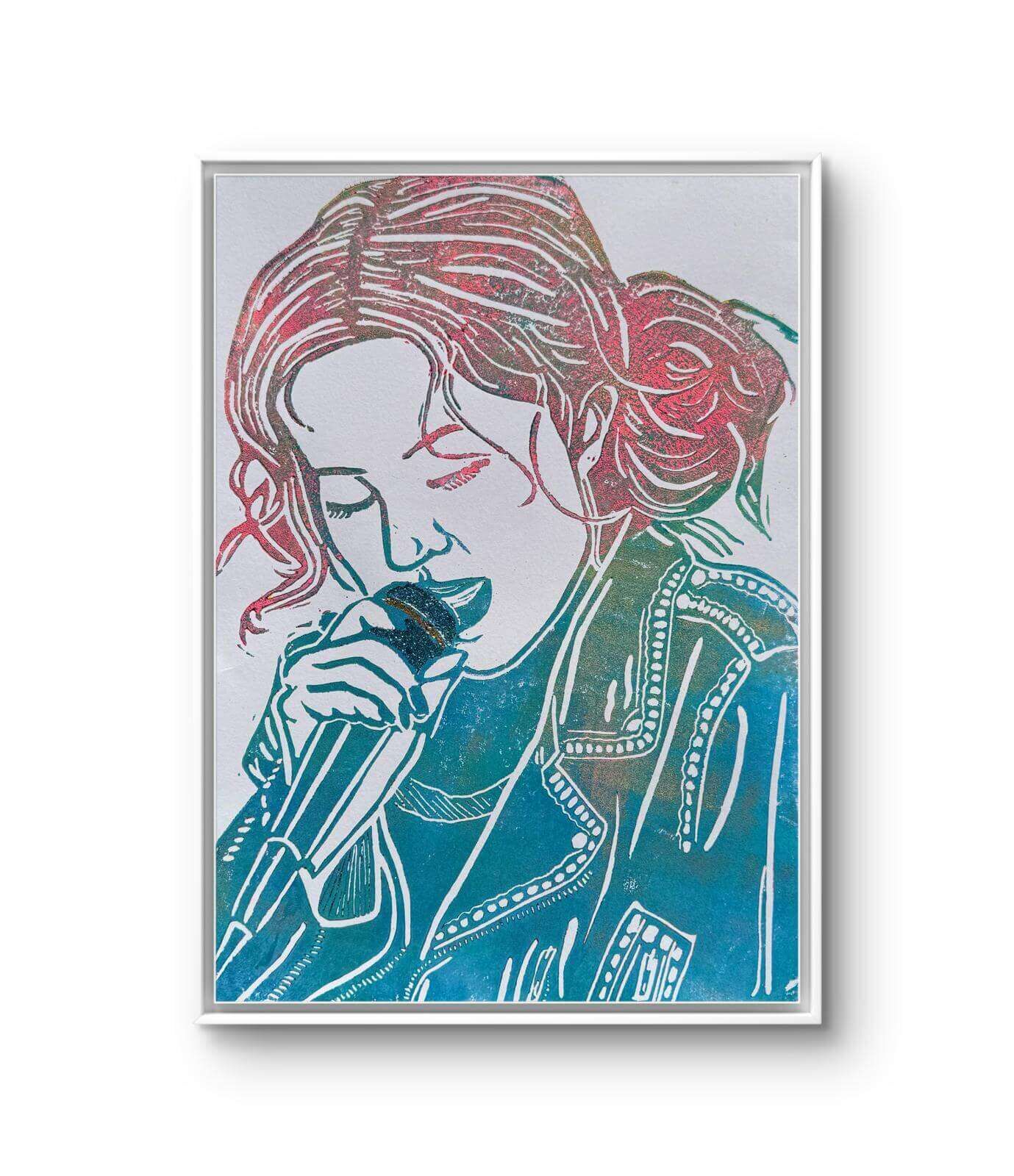 ROSE Linolschnitt 02 - Sybille Stein 3