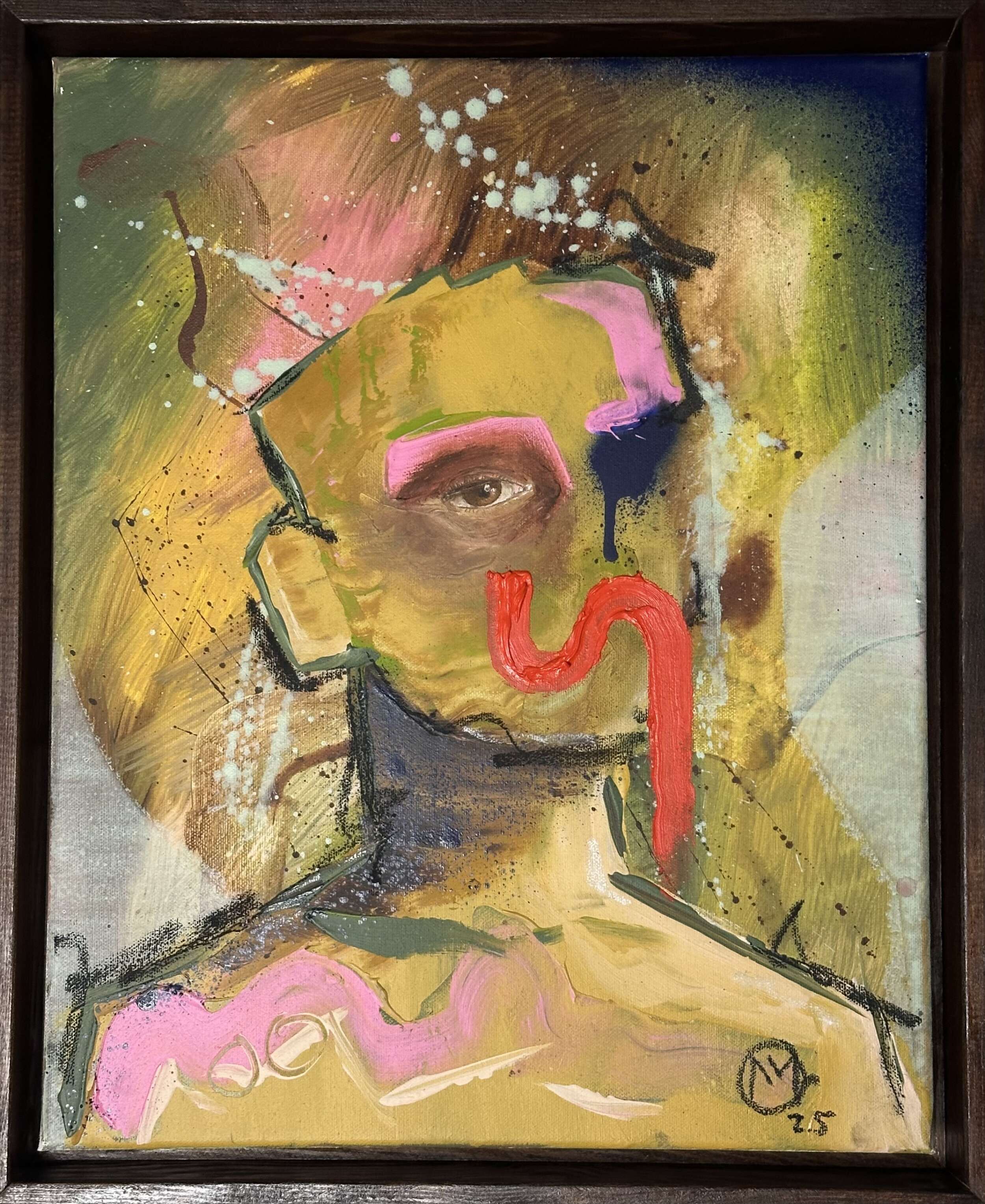 abstract portrait with a red curve (I) - Martin Collmann 1
