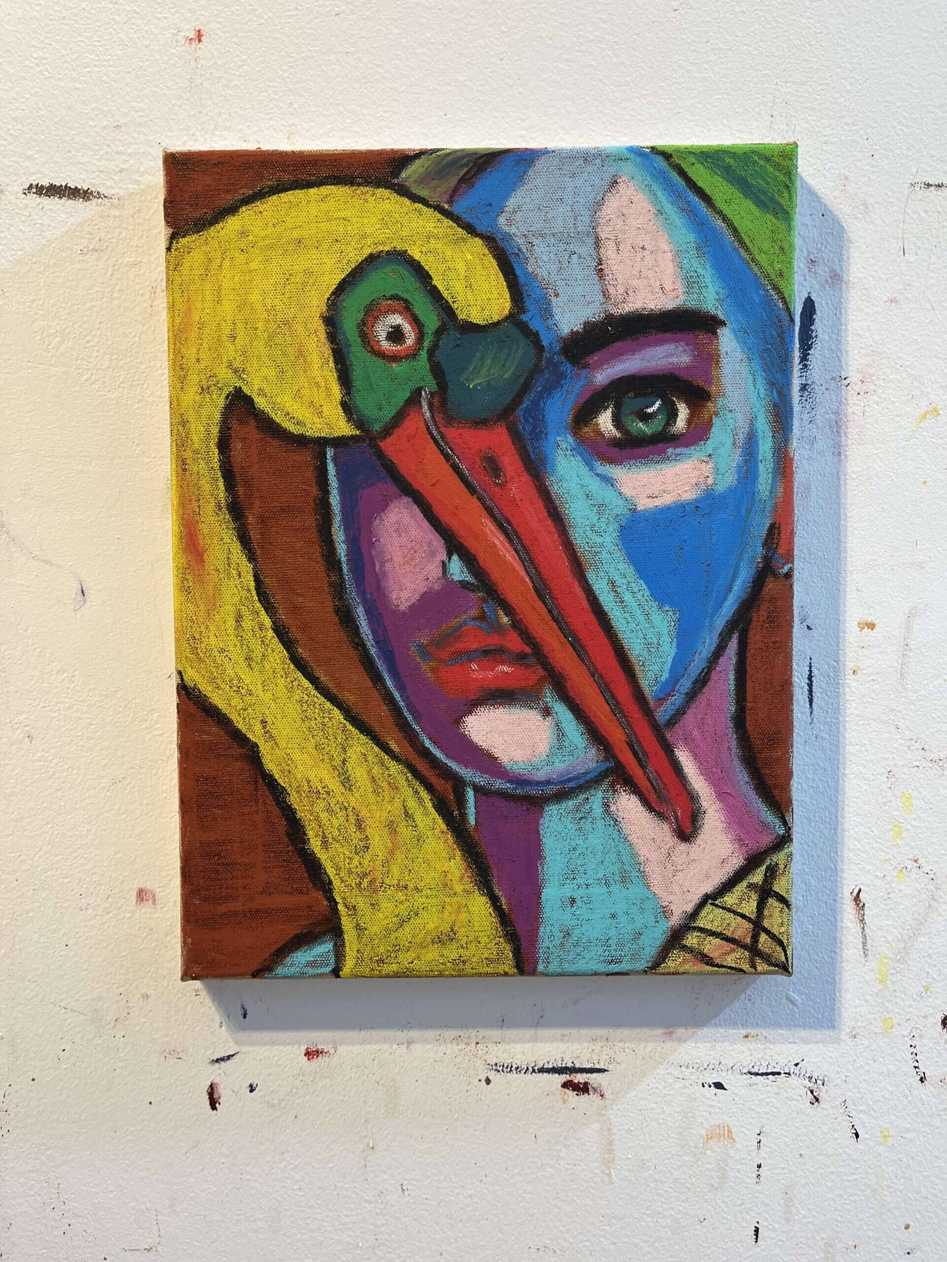 Der gelbe Vogel im Vordergrund  - Anna Hopfensberger 3