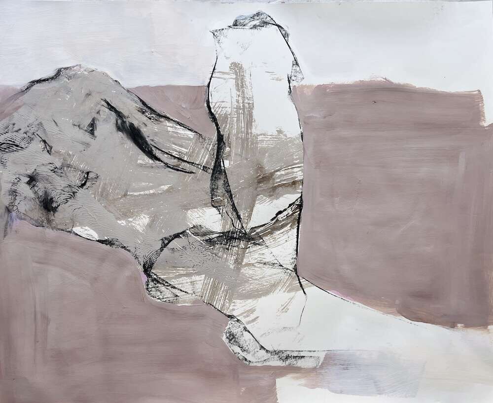 Weiblicher Akt "Rosa" liegend (AZ2025-2) - Anja Edelmann 1