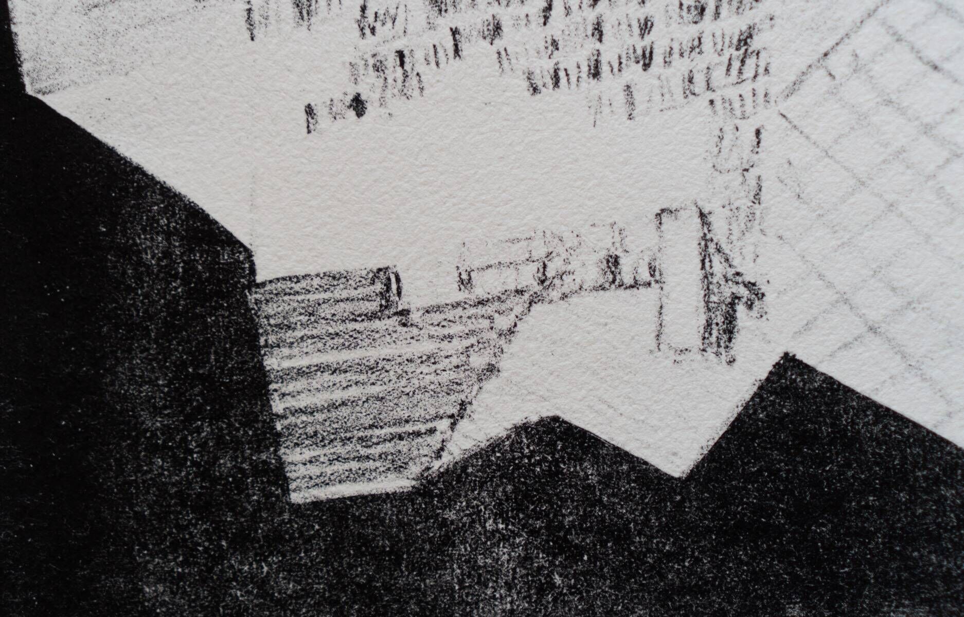 Stadt - Lithografie