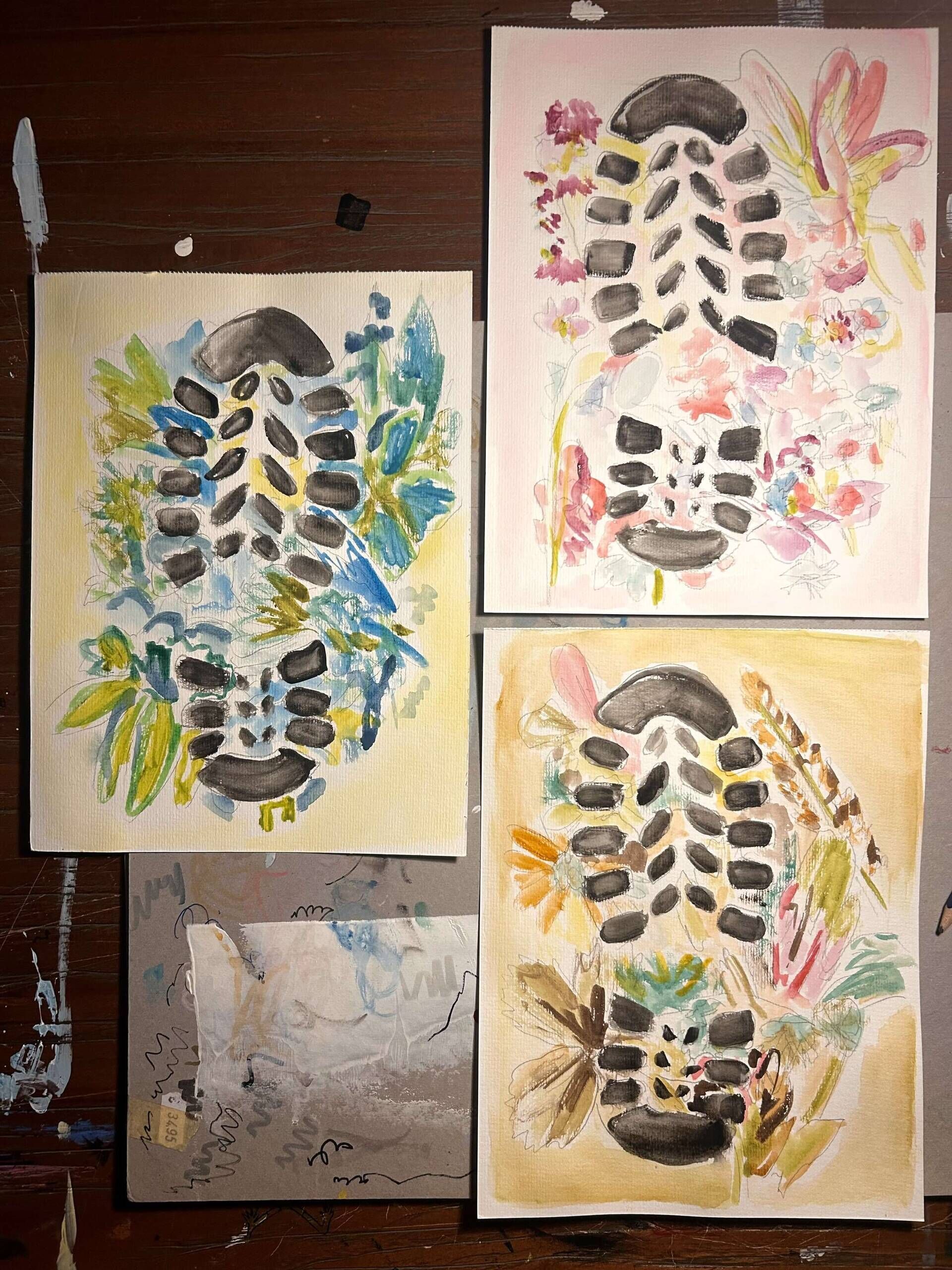 Auftragsarbeit Schuhabdruck (3er-Serie) - Luna Stender 1