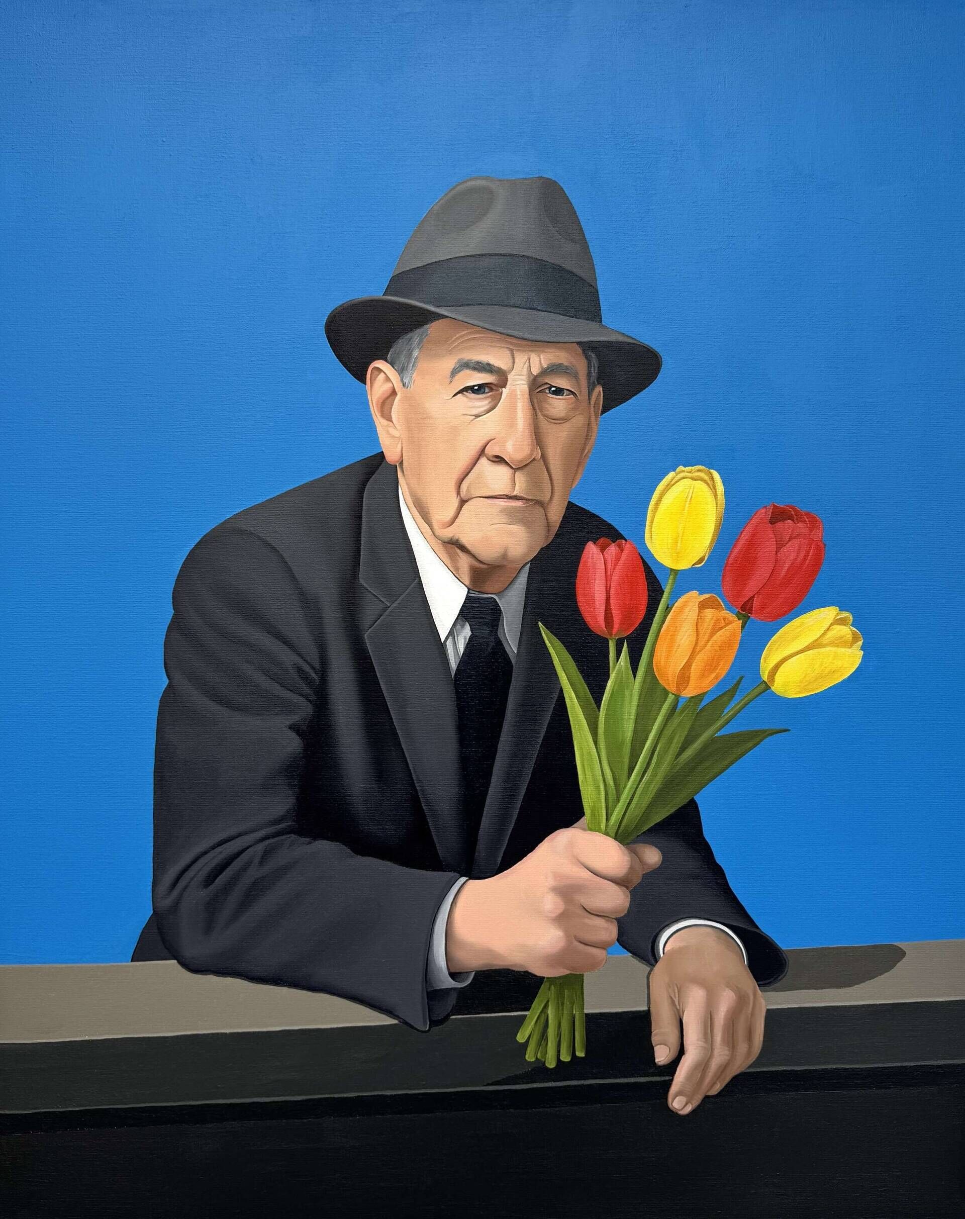 Mann mit Tulpenstrauß  - Julia Oleinicenko 1