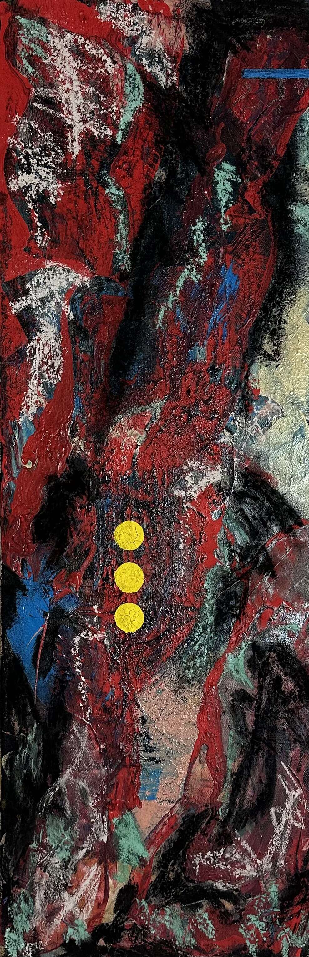 abstract with three yellow dots - Martin Collmann 1