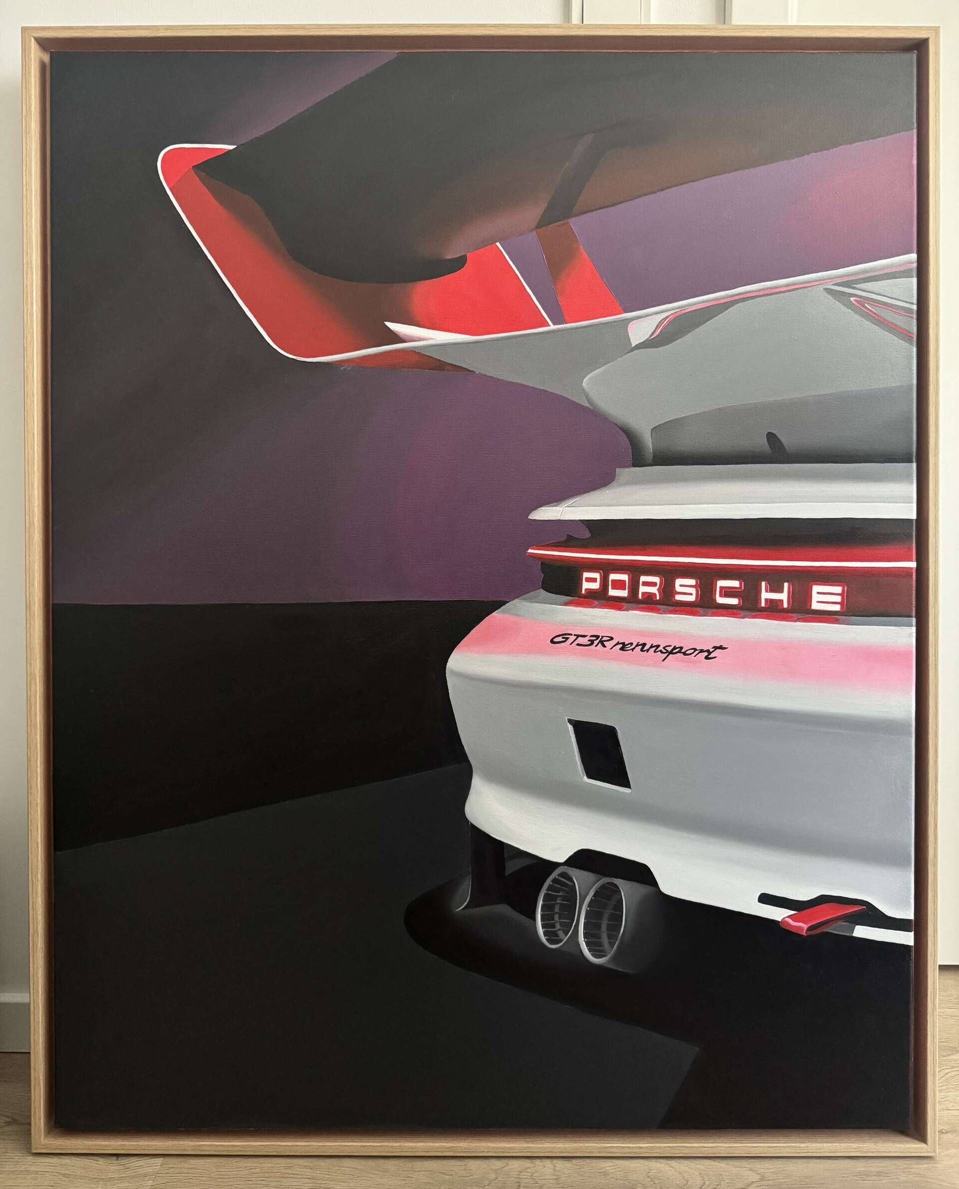 Porsche GT3R Rennsport Ölgemälde  - Julia Oleinicenko 3