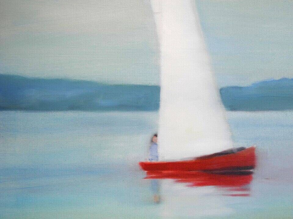 Rotes Segelboot - Christian Herzig 1