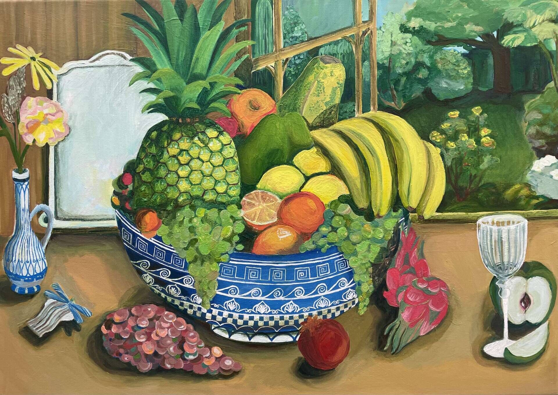 Stillleben mit Obstschale - Delja Wilfert 1