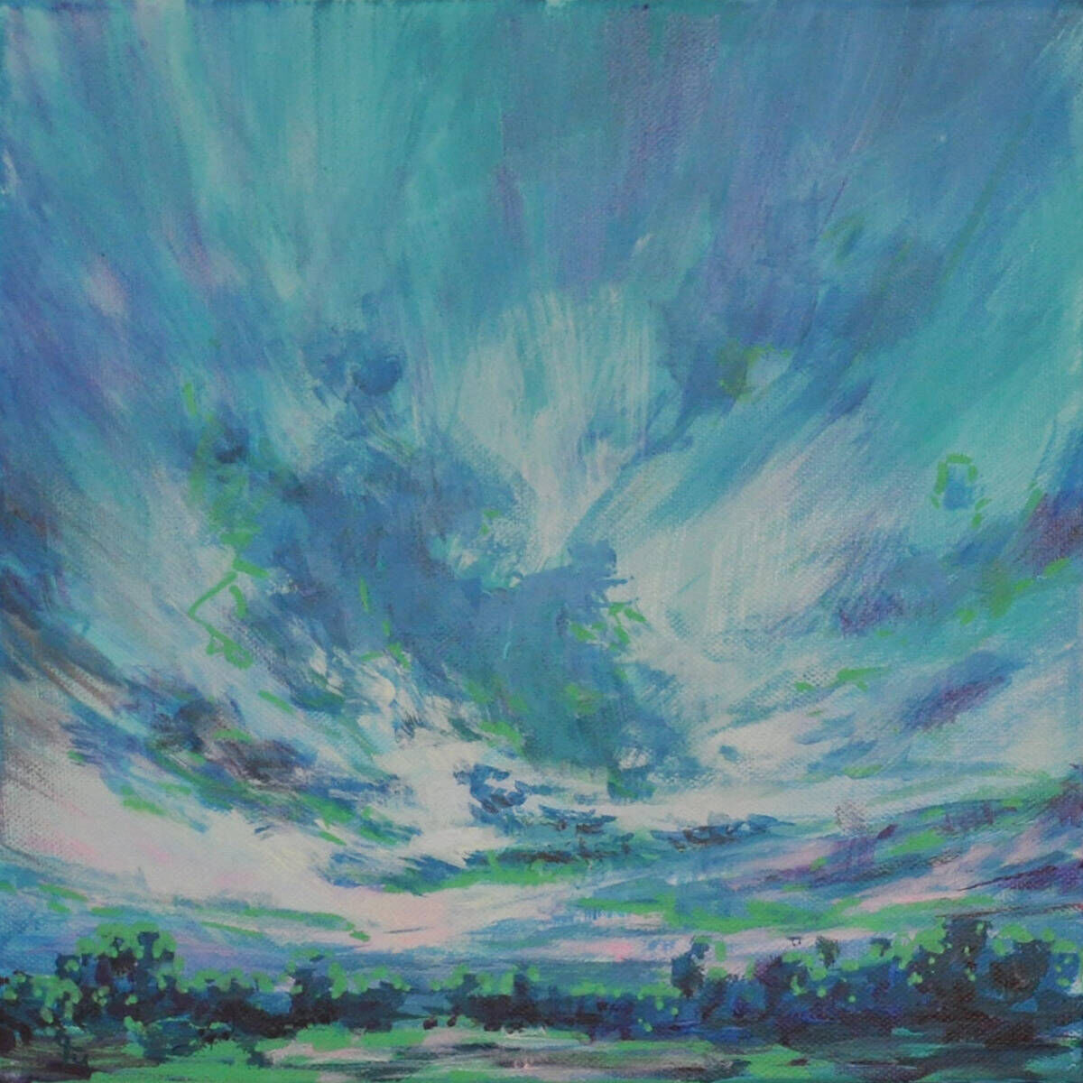 Wolkenlandschaft Cyan