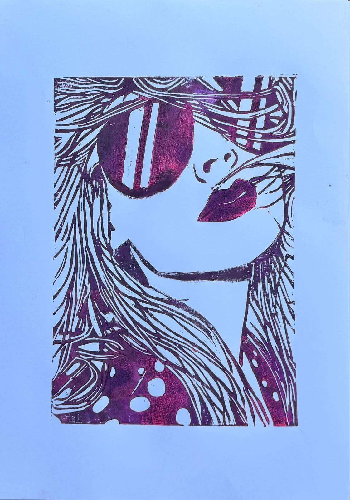 CATHY No. 03 Linolschnitt - Sybille Stein 1