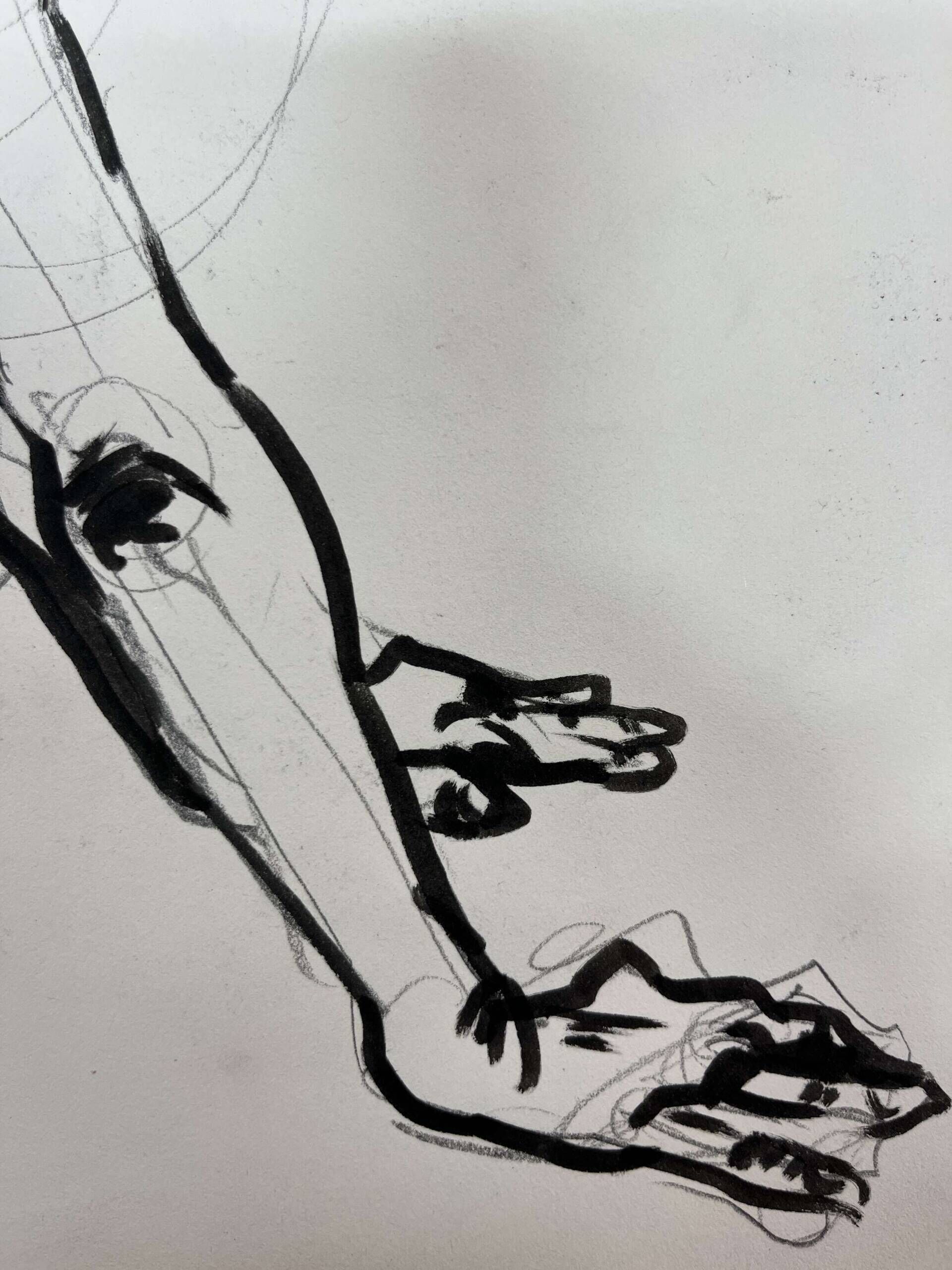 Aufgestützter Männerakt - Leon Tho Barwig 4