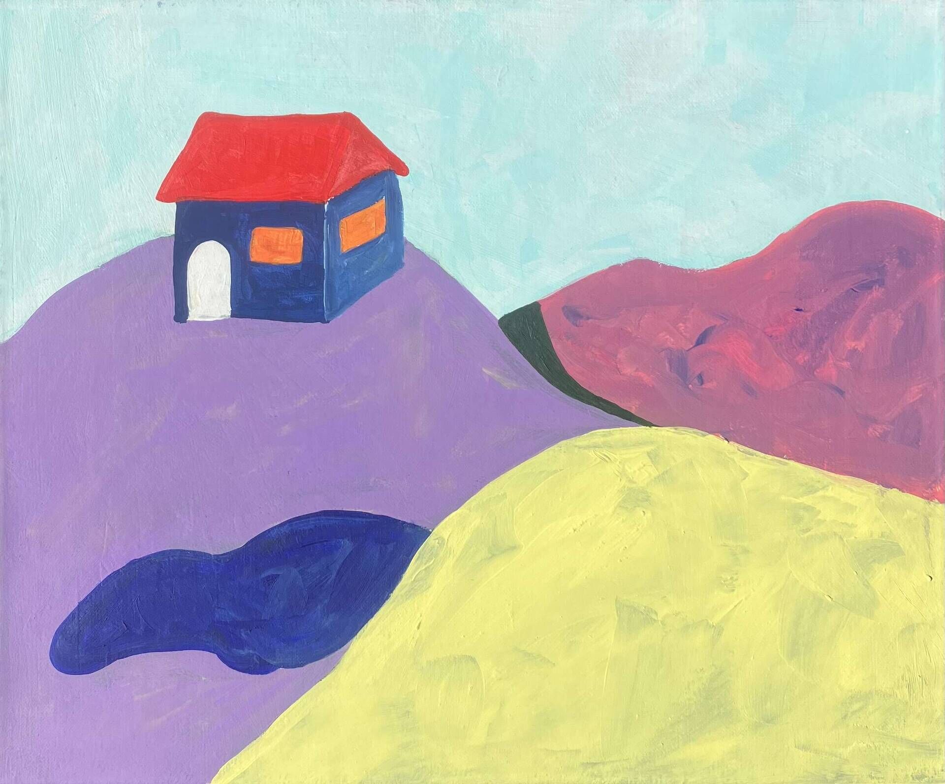 Bergsee mit Hütte - Amadea Blaut 1