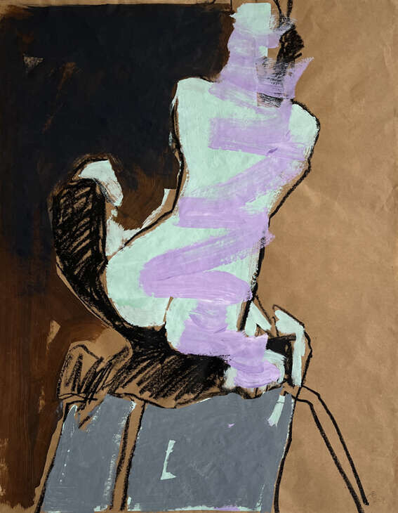 Weiblicher Akt Rückenansicht (AZ2025-2) - Anja Edelmann 1