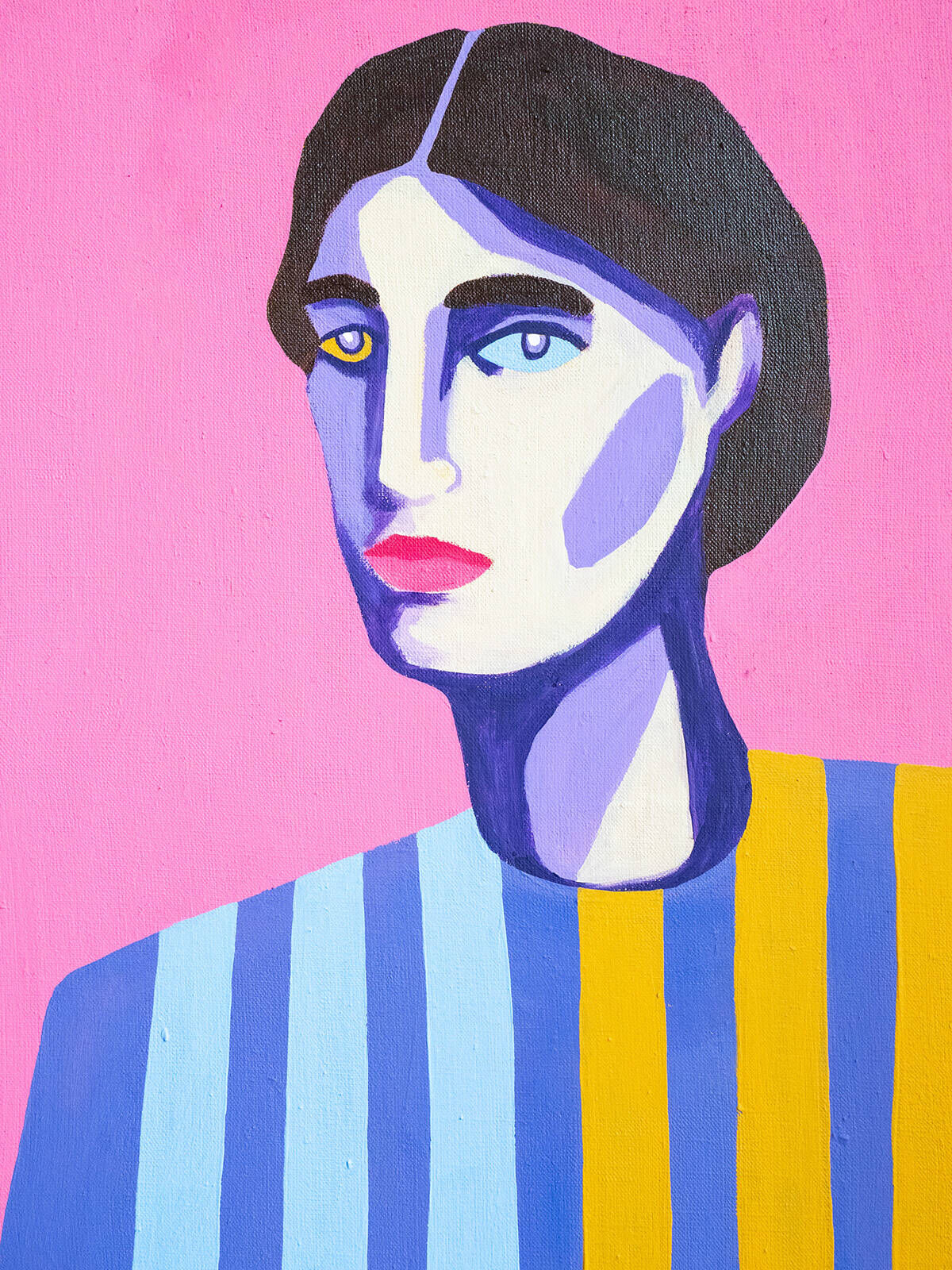 Portrait of a Lady in Stripes - Pauline Prasser 1