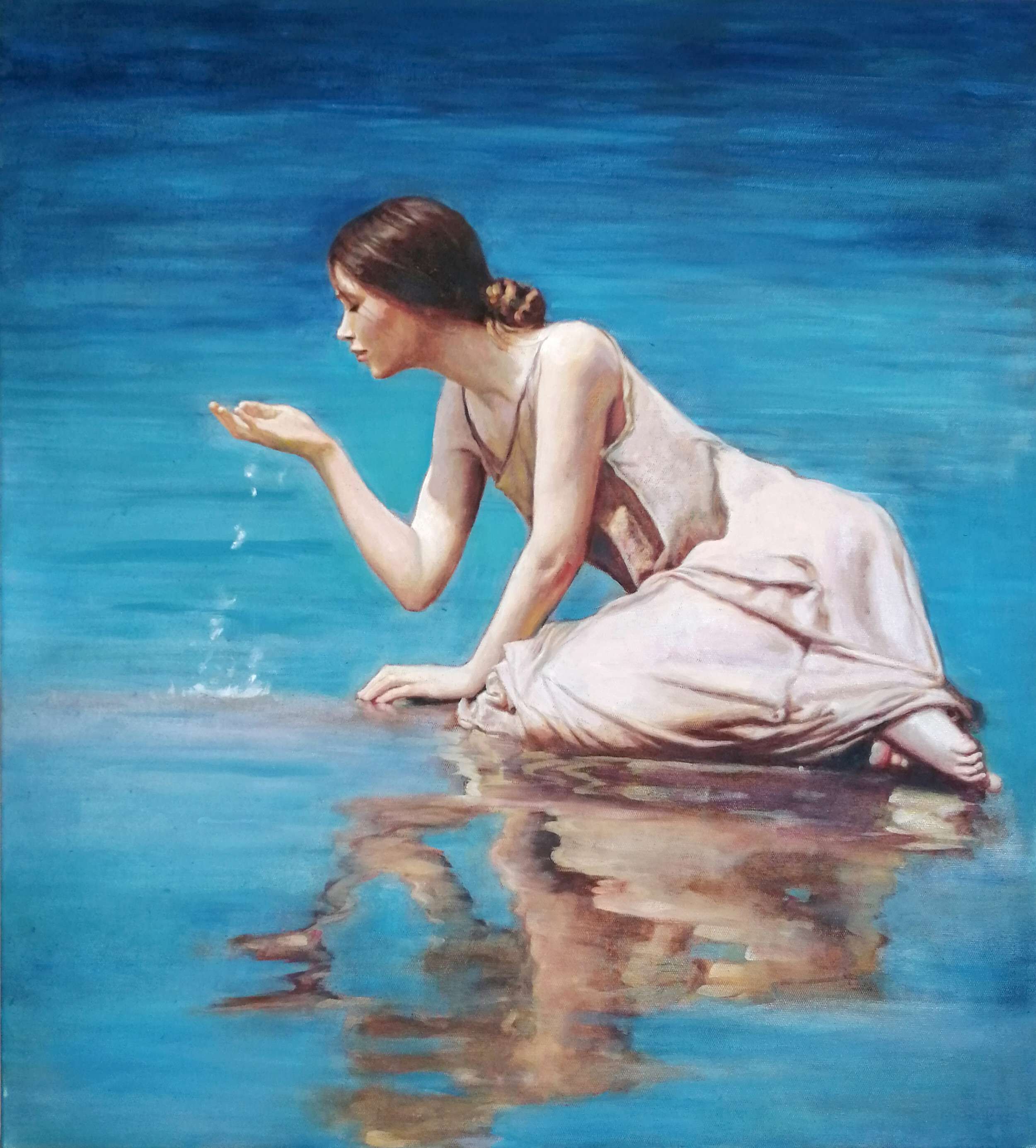 Frau am Wasser - Christian Herzig 1